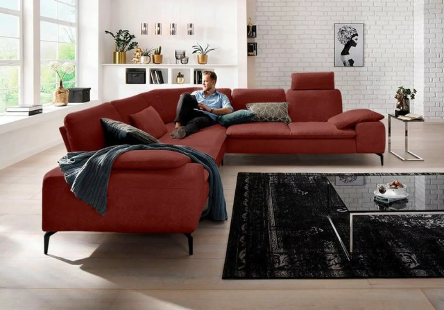 W.SCHILLIG Ecksofa valentinoo, Set, mit Sitztiefenverstellung, Breite 318 c günstig online kaufen