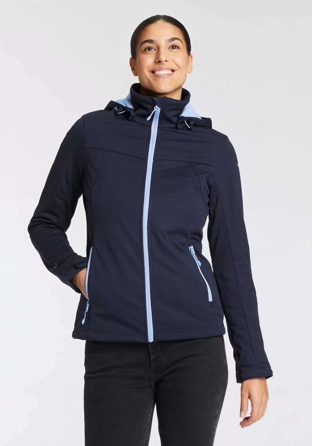 Icepeak Softshelljacke "D SOFTSHELLJACKE BOISE", (1 St.), mit Kapuze, Wasse günstig online kaufen