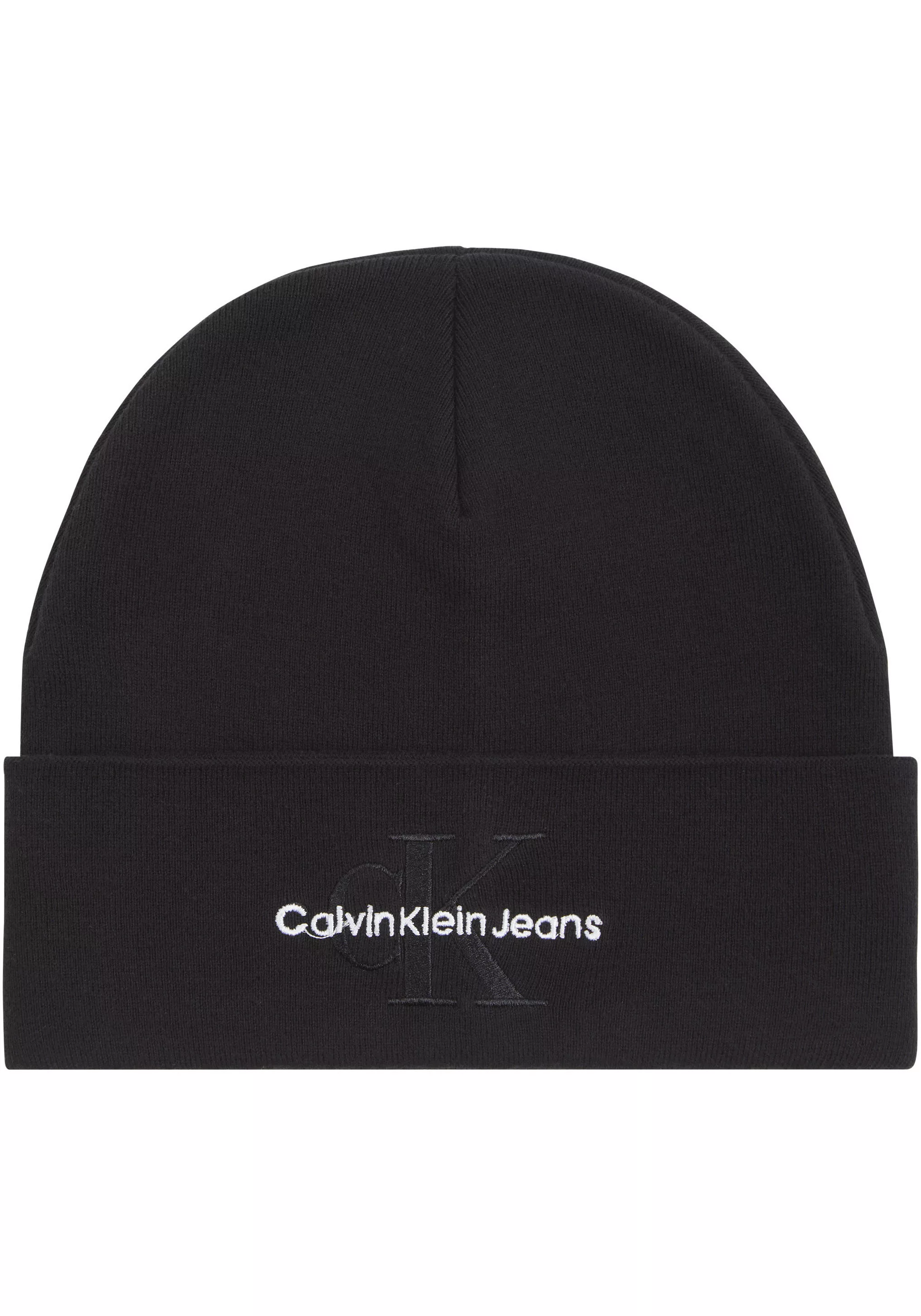 Calvin Klein Jeans Beanie "MONO LOGO EMBRO BEANIE", mit Logostickerei günstig online kaufen