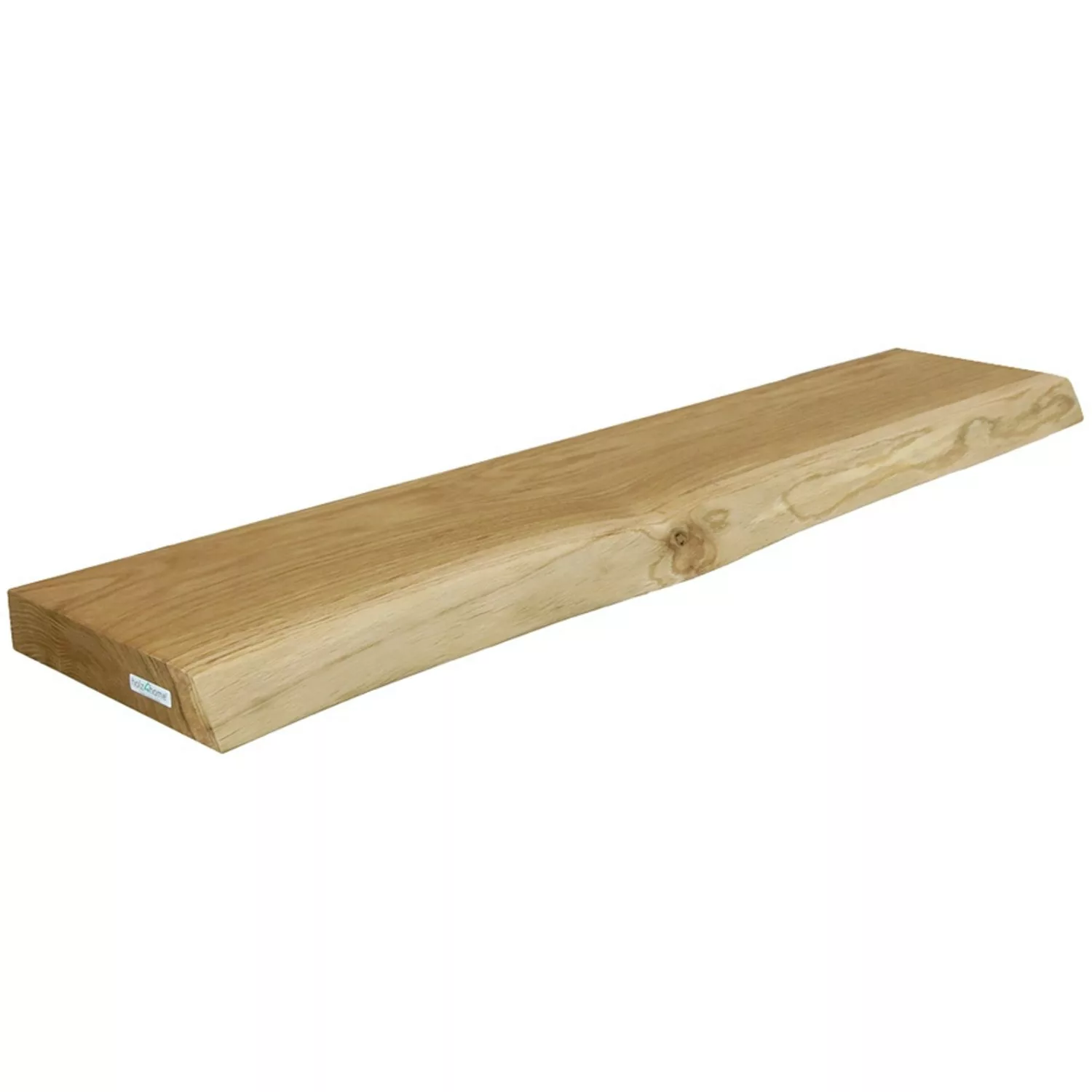 holz4home Schwebendes Wandregal aus Eiche 100cm mit Baumkante Natur günstig online kaufen