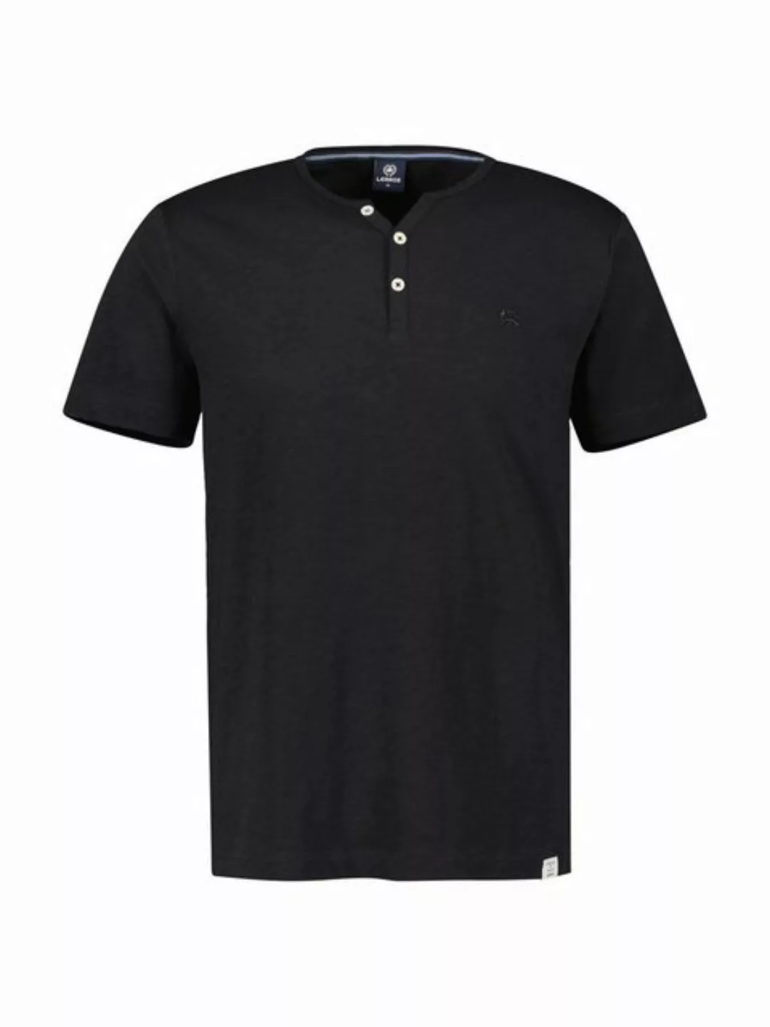 LERROS Henleyshirt mit Logostitching auf der Brust günstig online kaufen