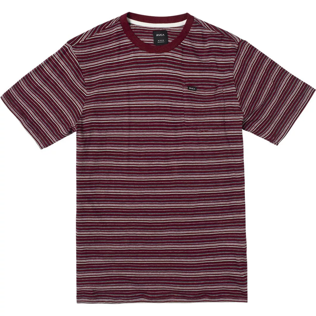 Rvca Toluca Micro Stripe Kurzärmeliges T-shirt M Cranberry günstig online kaufen