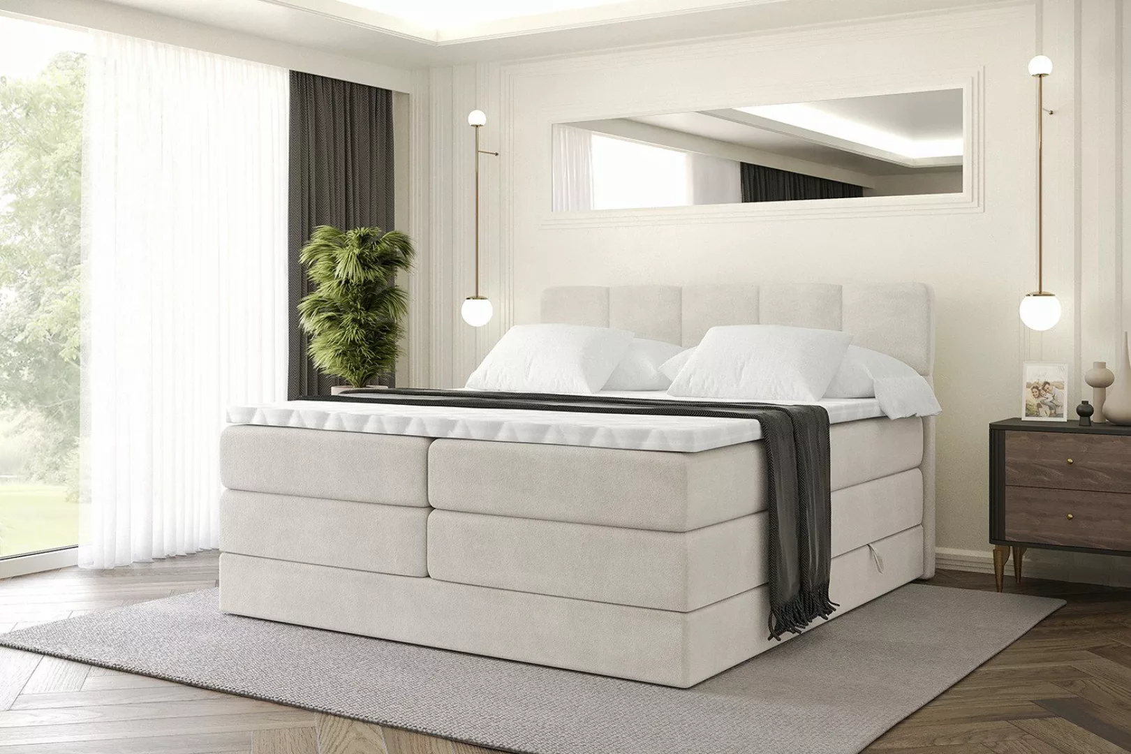 ALTDECOR Boxspringbett LIRO KING (Multipocket-Matratze H4, günstig online kaufen