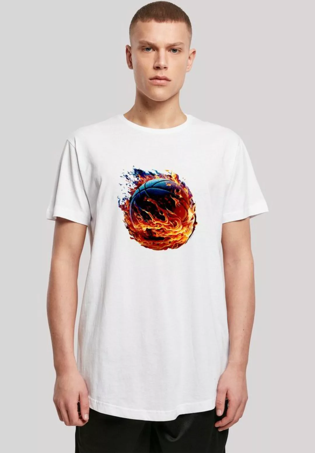 F4NT4STIC T-Shirt "Basketball On Fire Sport LONG", Print günstig online kaufen