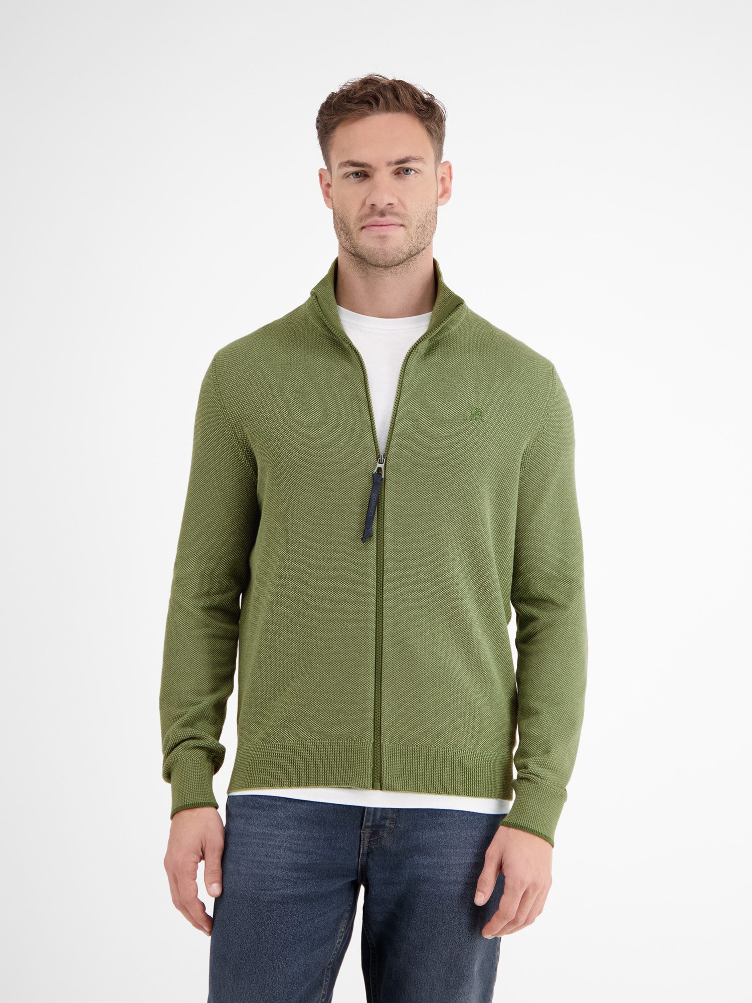 LERROS Strickjacke "LERROS Leichte Strickjacke mit schmaler Rippstruktur" günstig online kaufen