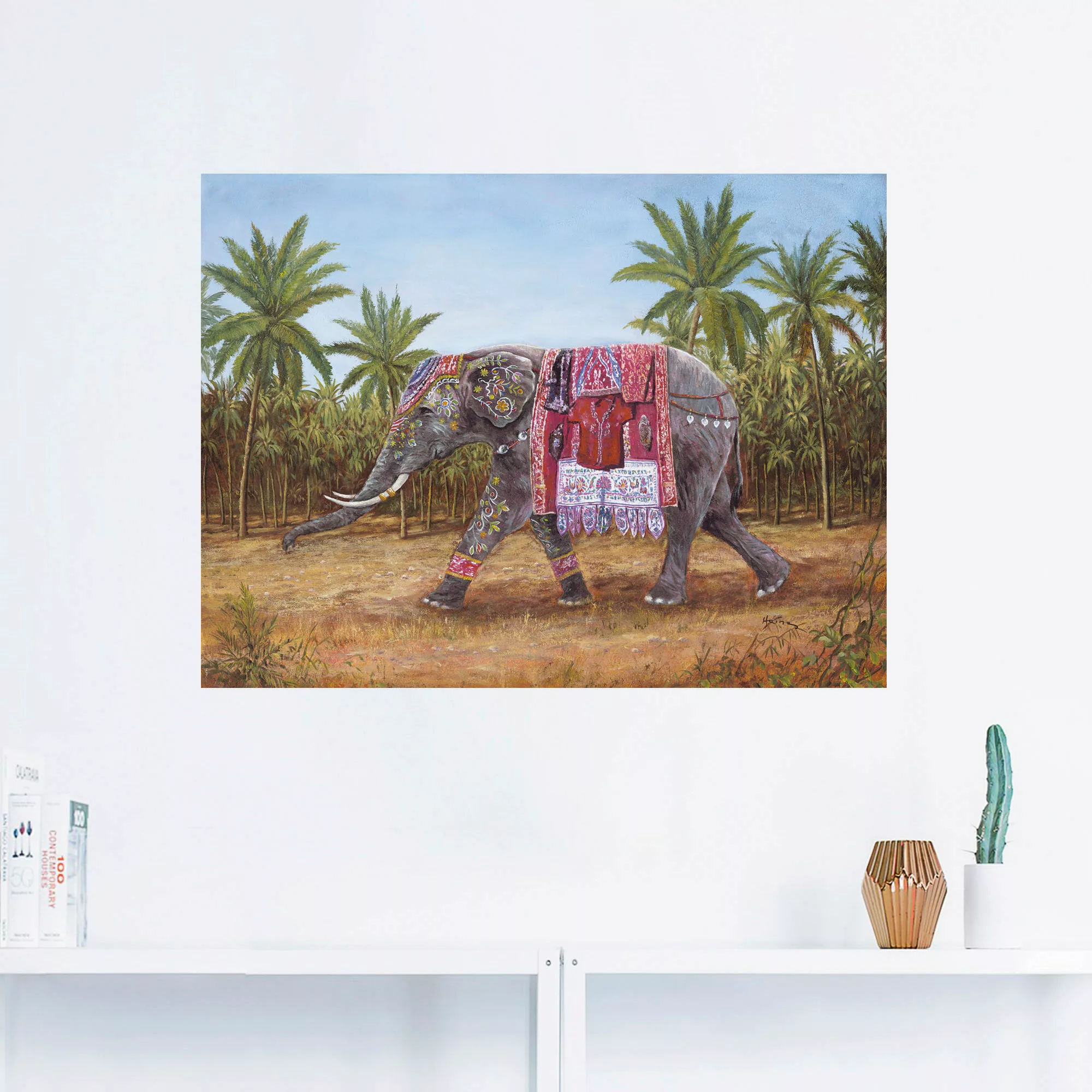 Artland Wandbild "Indischer Elefant", Wildtiere, (1 St.) günstig online kaufen