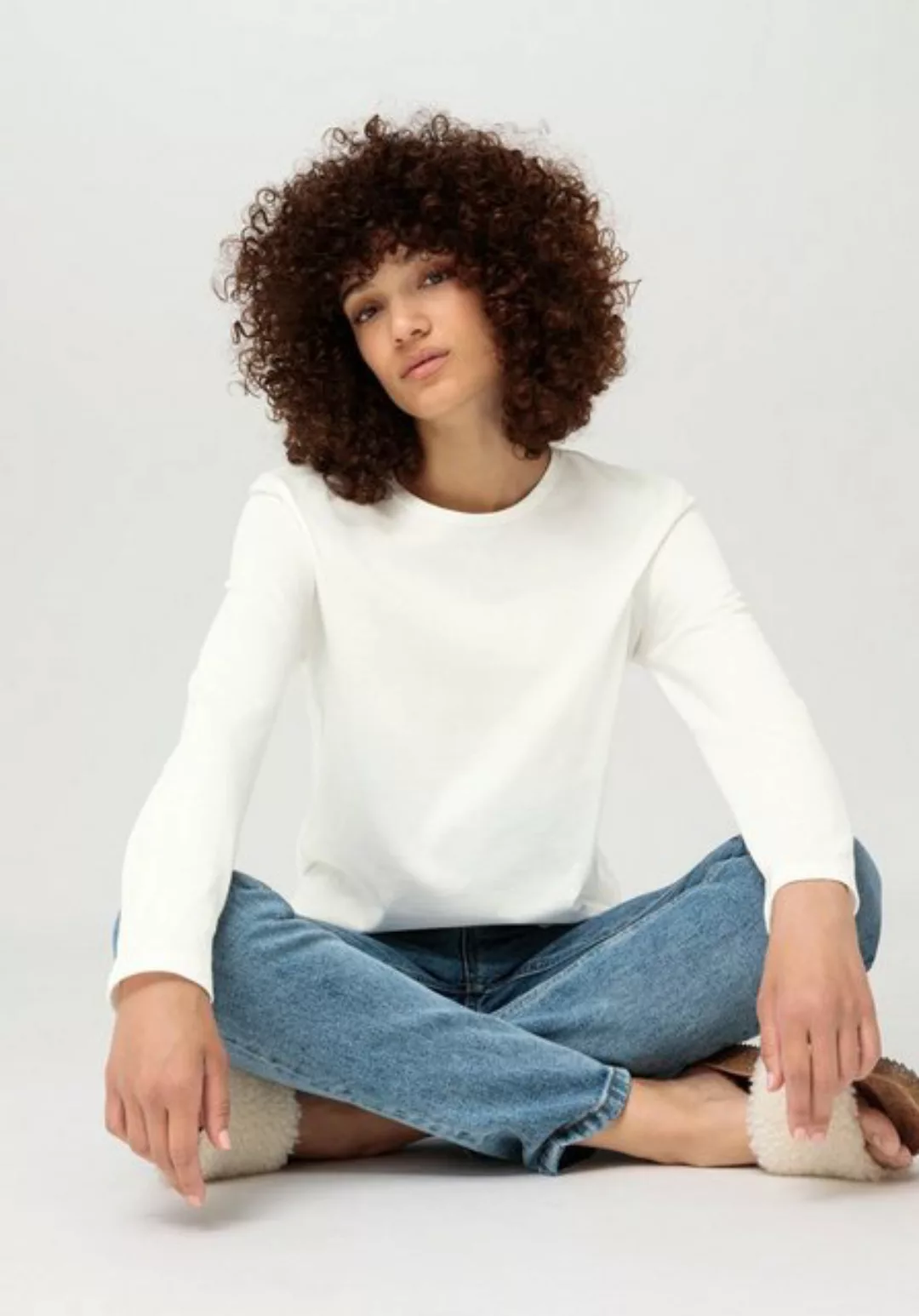 Hessnatur T-Shirt Langarm Regular aus reiner Bio-Baumwolle (1-tlg) günstig online kaufen