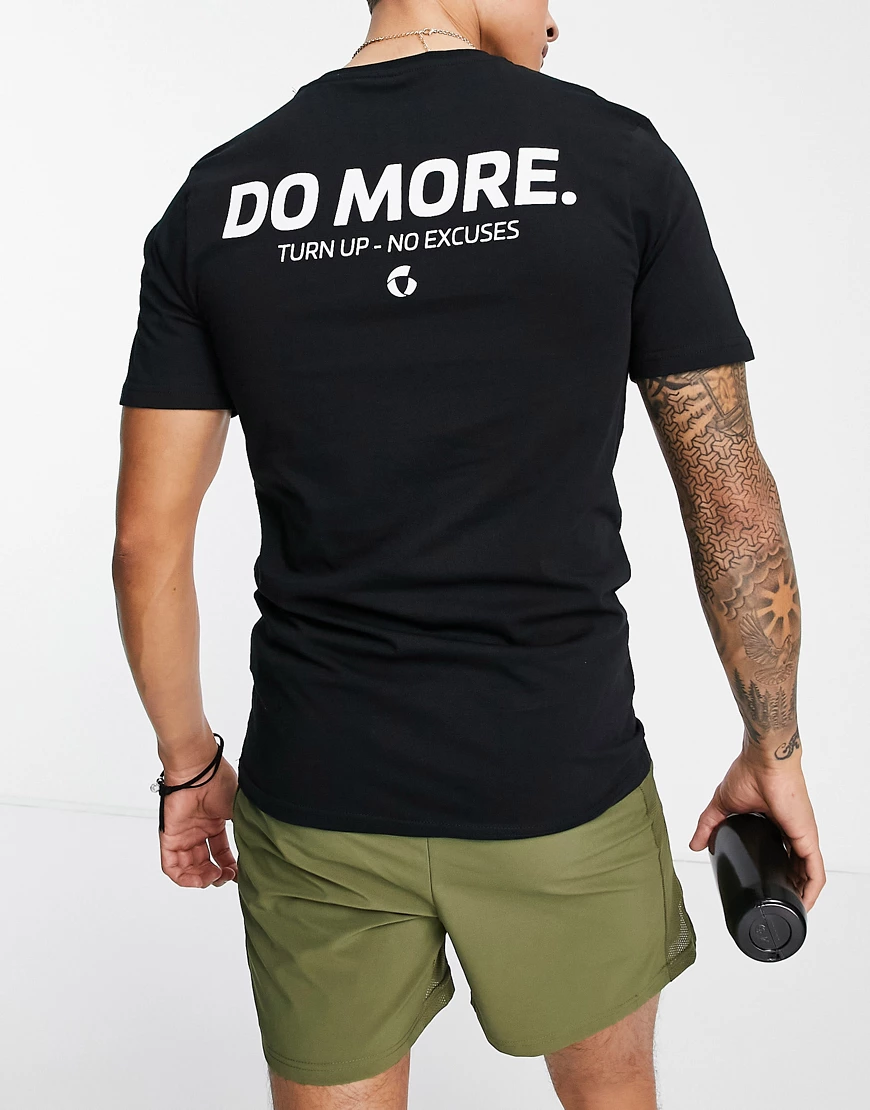 Gym 365 – Do More – T-Shirt in Schwarz günstig online kaufen