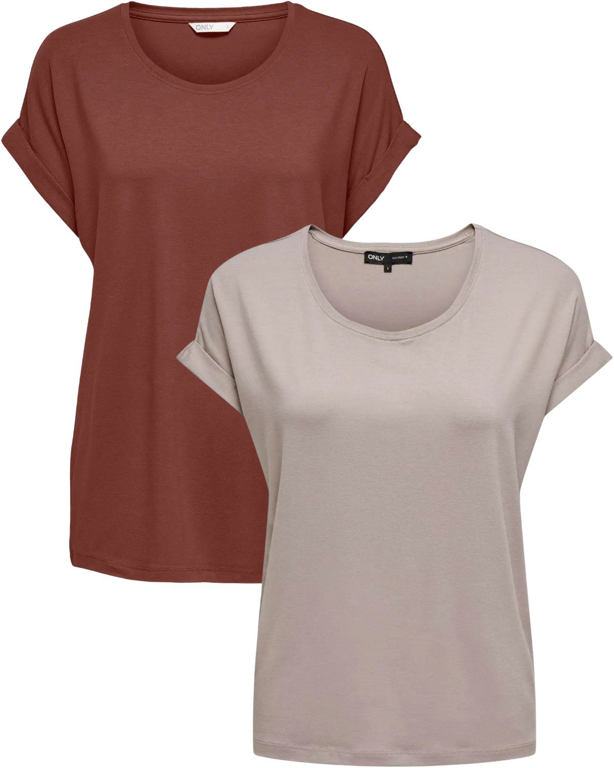 ONLY T-Shirt Stilvolles Basic Shirt mit günstig online kaufen