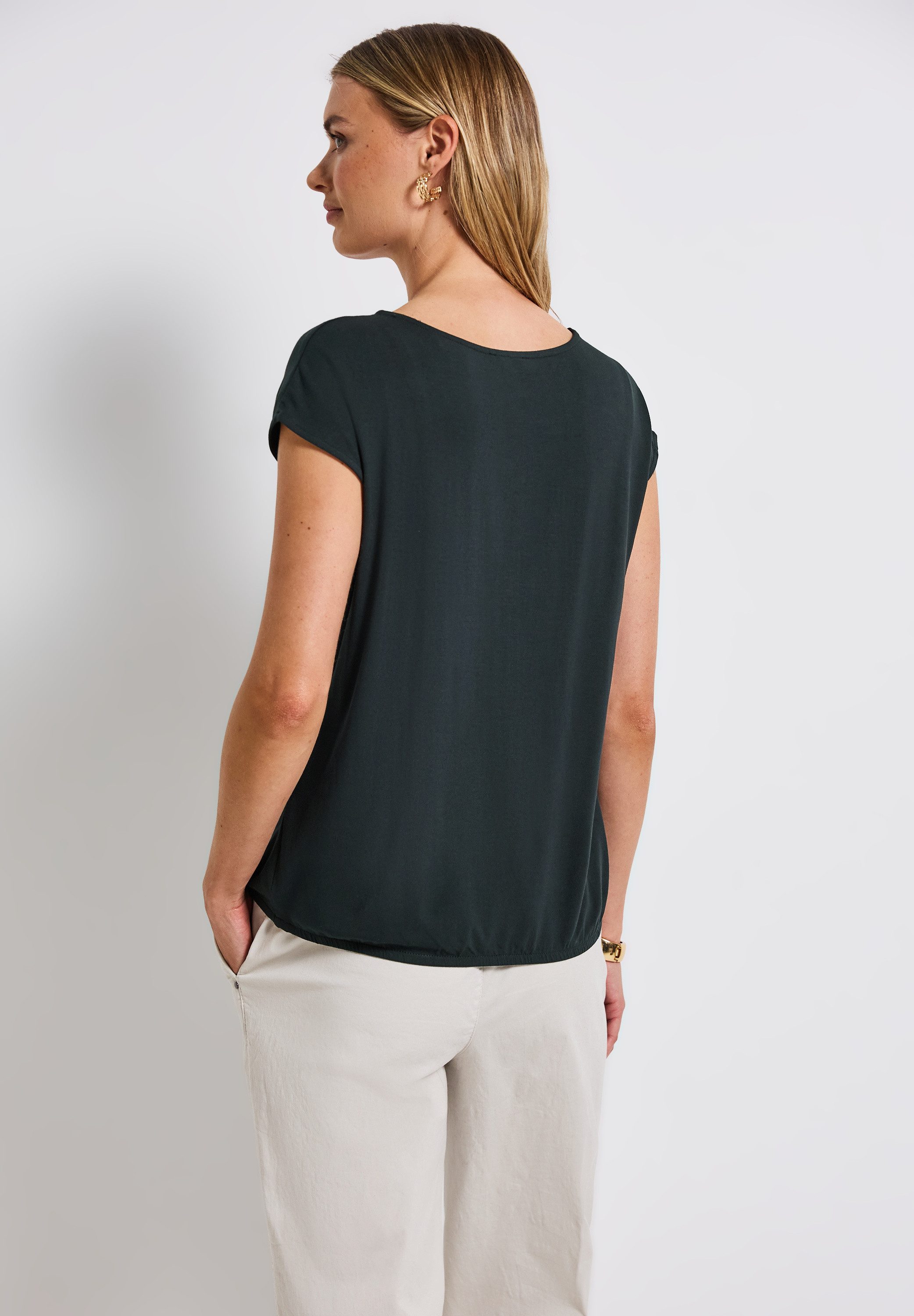 STREET ONE T-Shirt, bestehend aus einem Materialmix günstig online kaufen