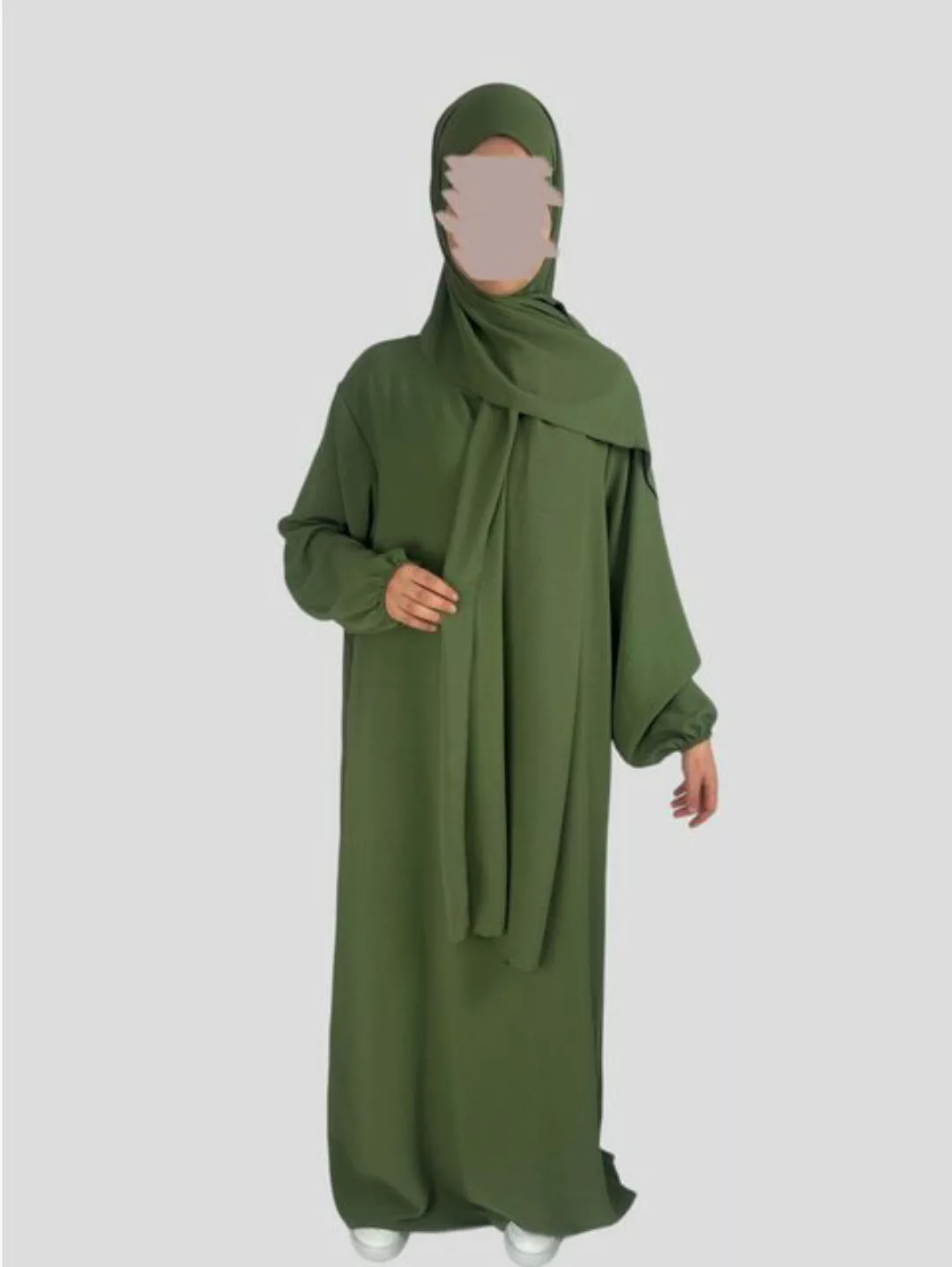 Aymasal Maxikleid Einteilige Abaya mit integriertem Hijab Gebetskleid islam günstig online kaufen