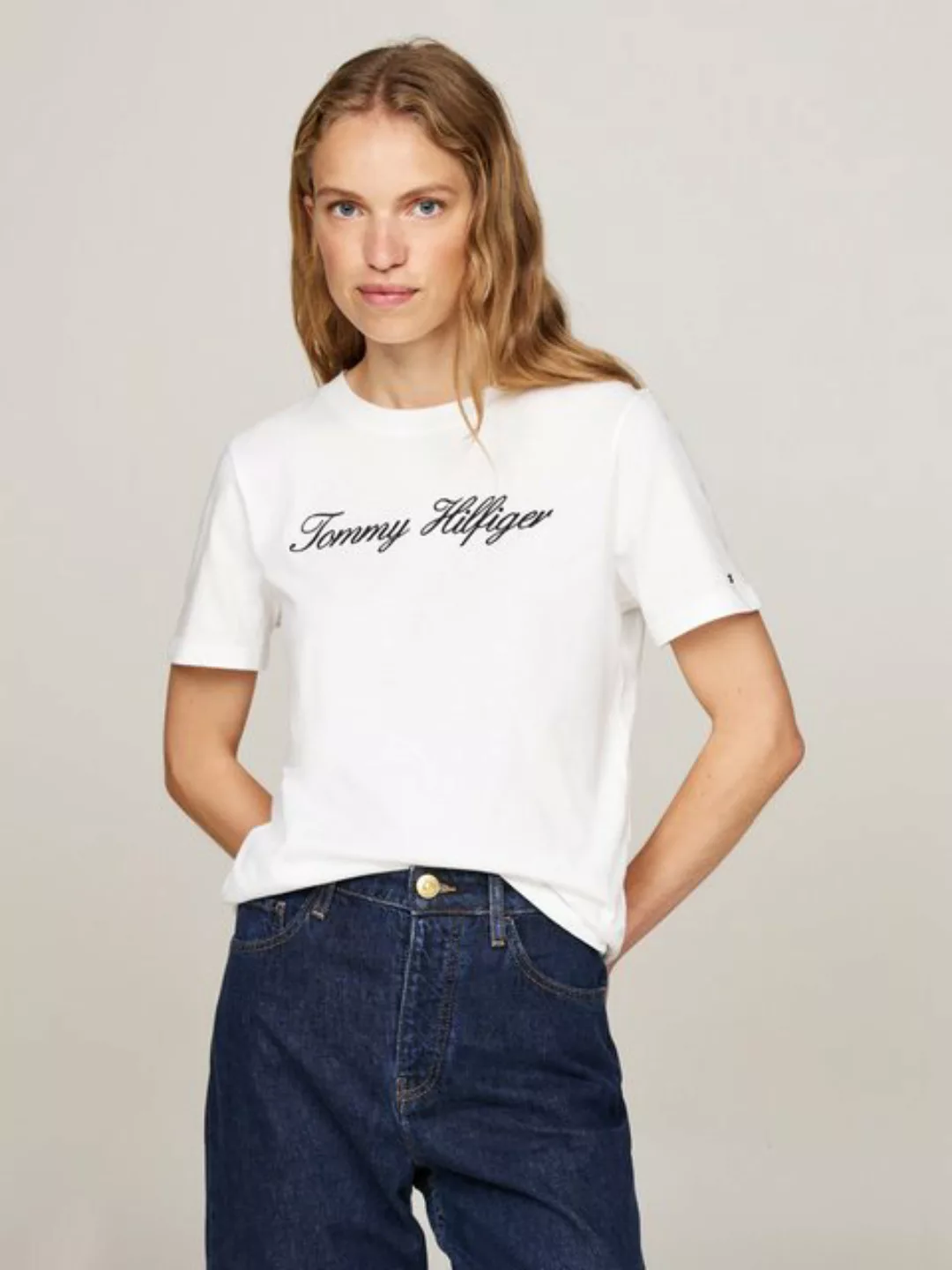 Tommy Hilfiger T-Shirt NOS SCRIPT REGULAR C-NK SS günstig online kaufen