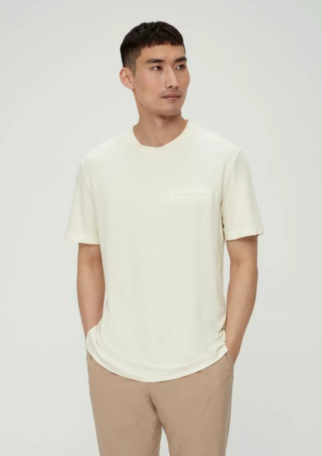 s.Oliver Kurzarmshirt Hochwertiges Modal T-Shirt mit Piquéstruktur günstig online kaufen
