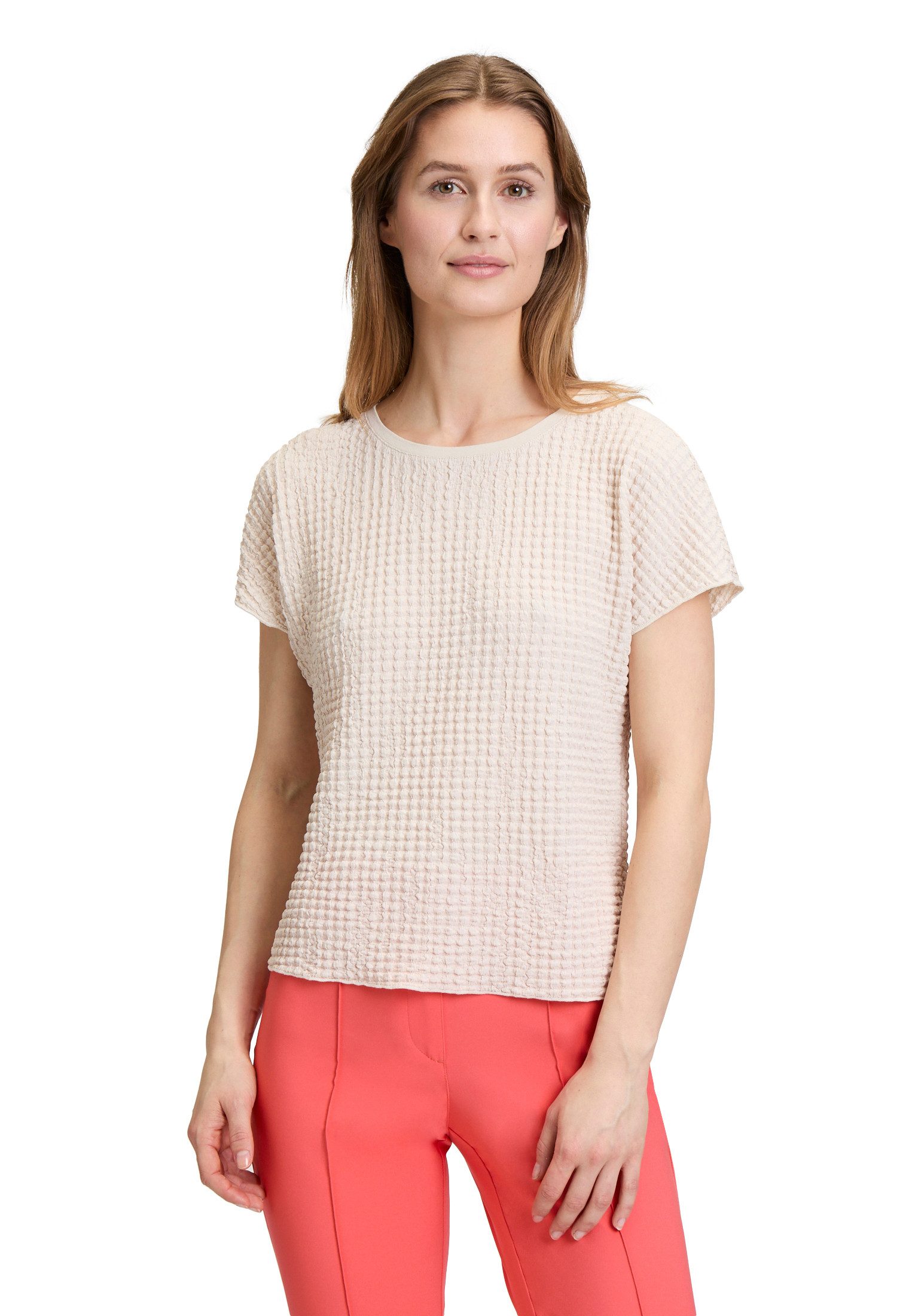 Betty Barclay Kurzarmshirt "Betty Barclay Damen Strukturshirt mit U-Boot-Au günstig online kaufen