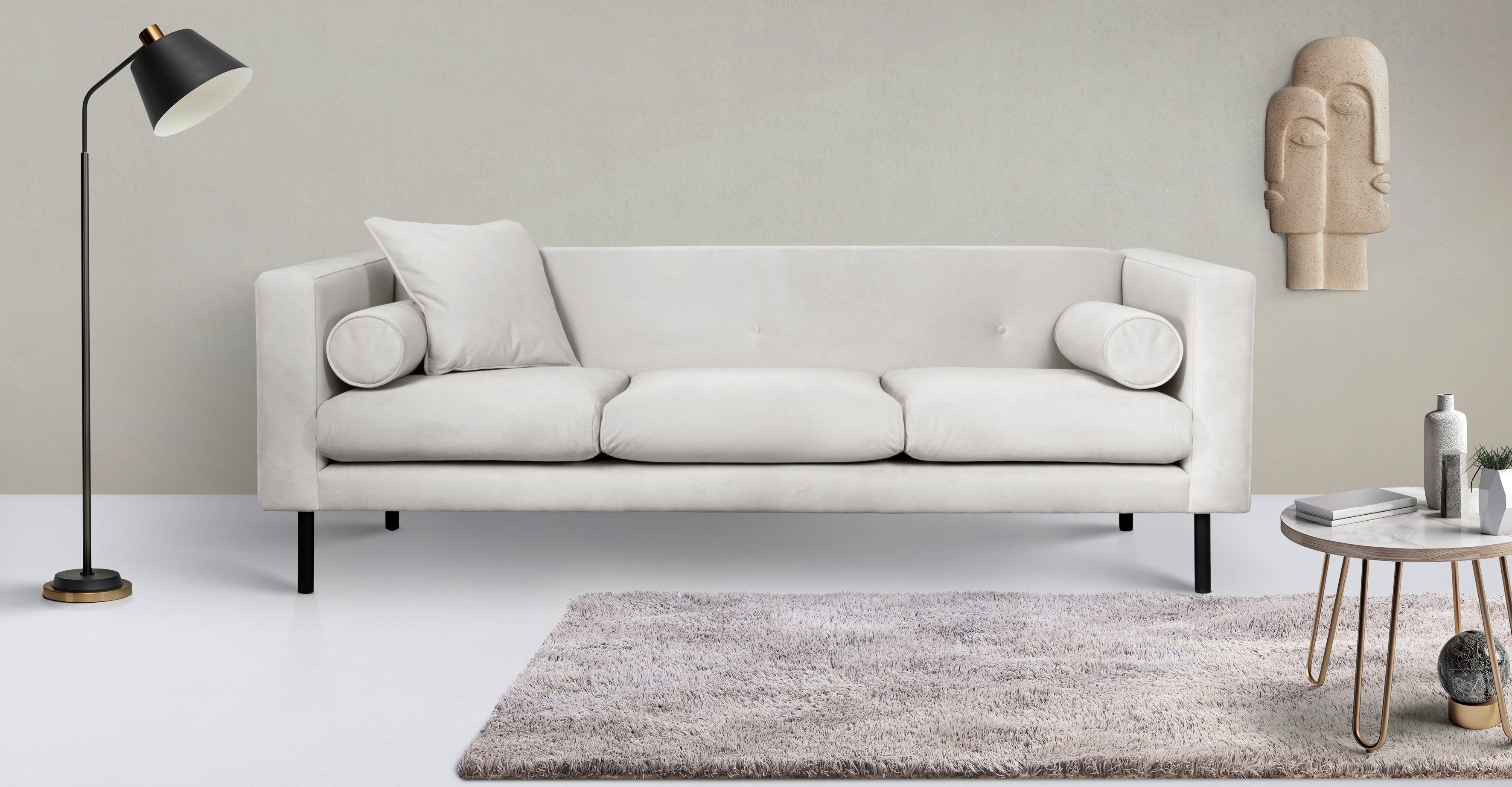 Home affaire 3-Sitzer "Lillibeth Designsofa mit Wellenunterfederung, Maße B günstig online kaufen
