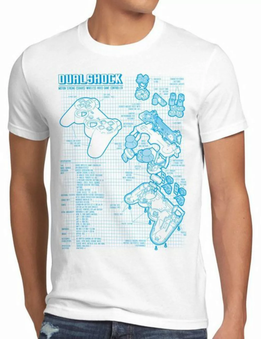style3 Print-Shirt Herren T-Shirt Dualshock playstation classic gamer ps2 p günstig online kaufen