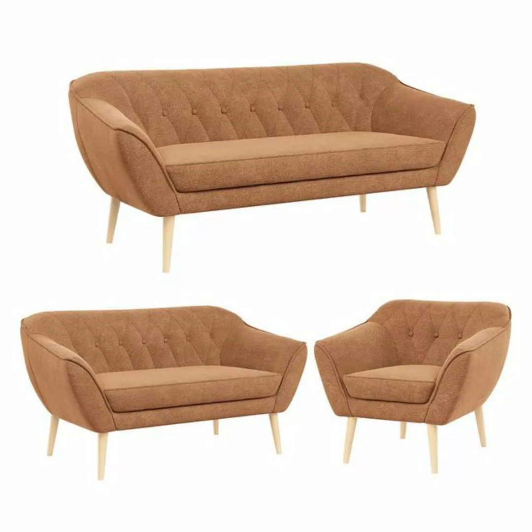 MKS MÖBEL Sofa PIRS 3 2 1, Moderne Sofa Set, Skandinavische Deko günstig online kaufen