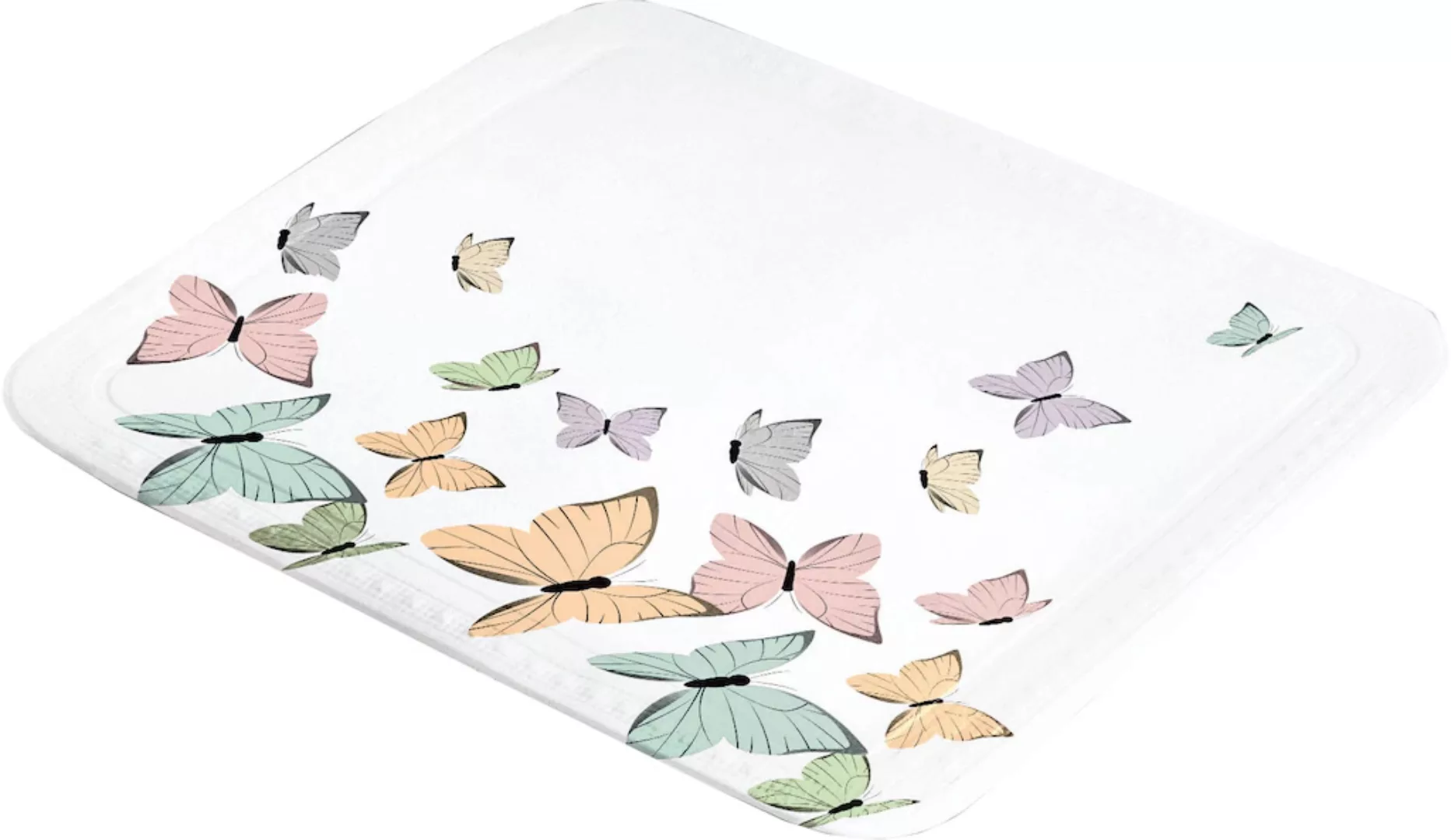 Kleine Wolke Duscheinlage "Butterflies", mit Schmetterlingen, BxH: 55 x 55 günstig online kaufen