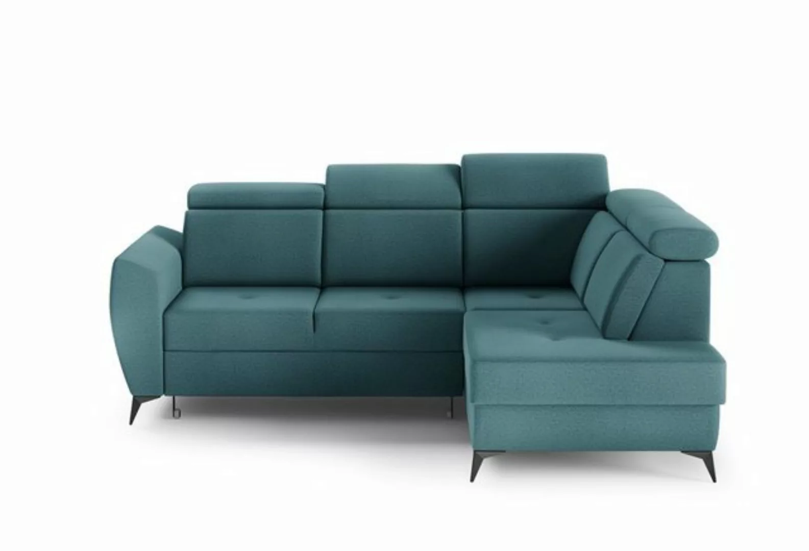 MOEBLO Ecksofa TESLIN II, Couch für Wohnzimmer, Schlafsofa Sofagarnitur Sof günstig online kaufen