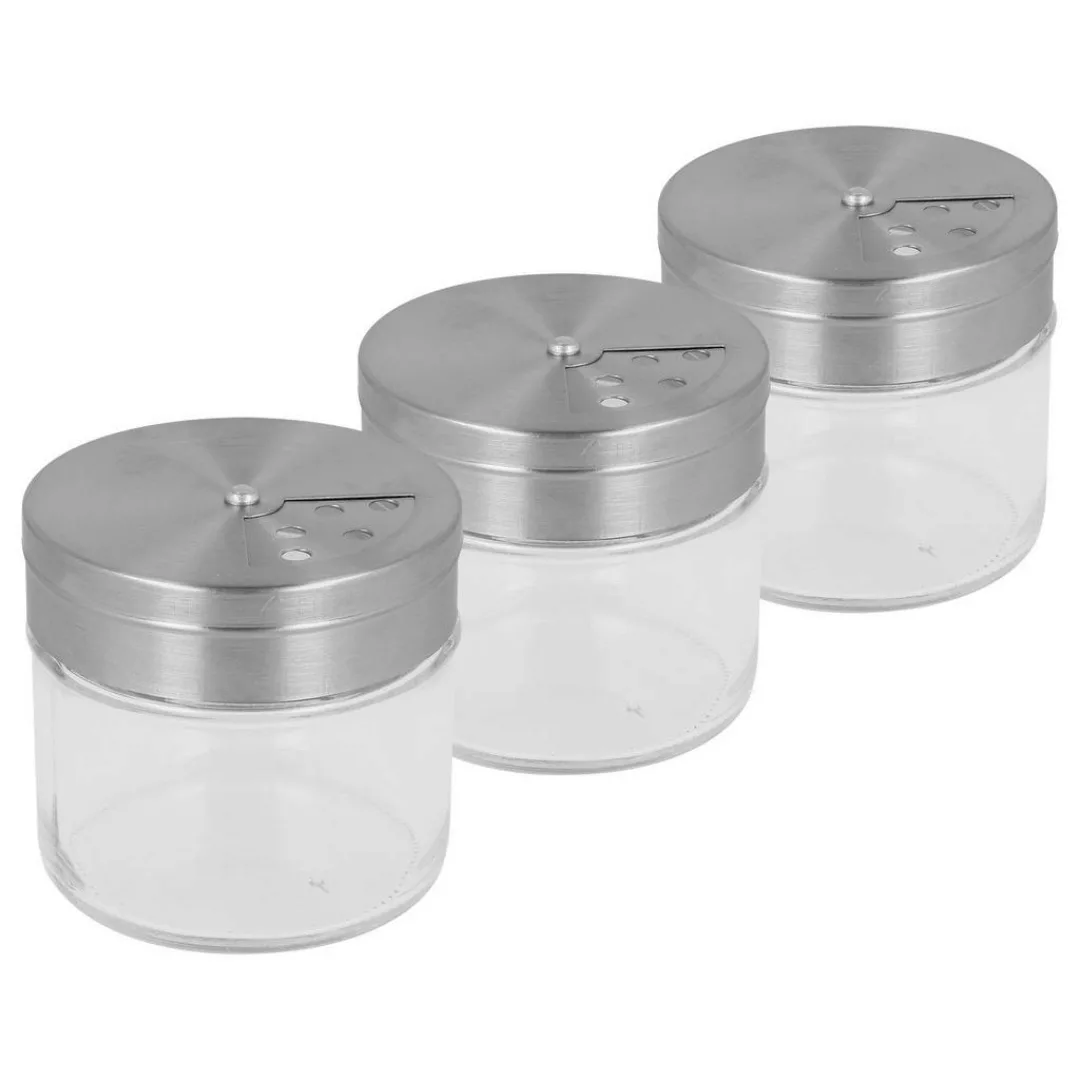 Metaltex Gewürzstreuerset Inox silber Edelstahl H/D: ca. 6x6 cm günstig online kaufen