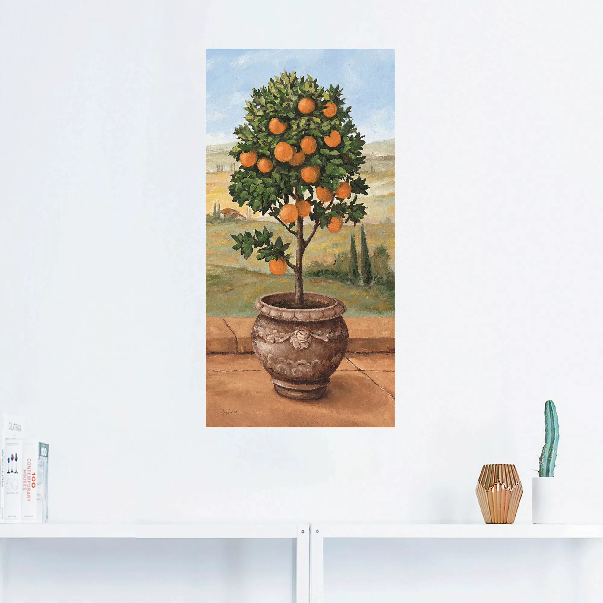 Artland Wandbild "Orangenbaum", Bäume, (1 St.), als Leinwandbild, Wandaufkl günstig online kaufen