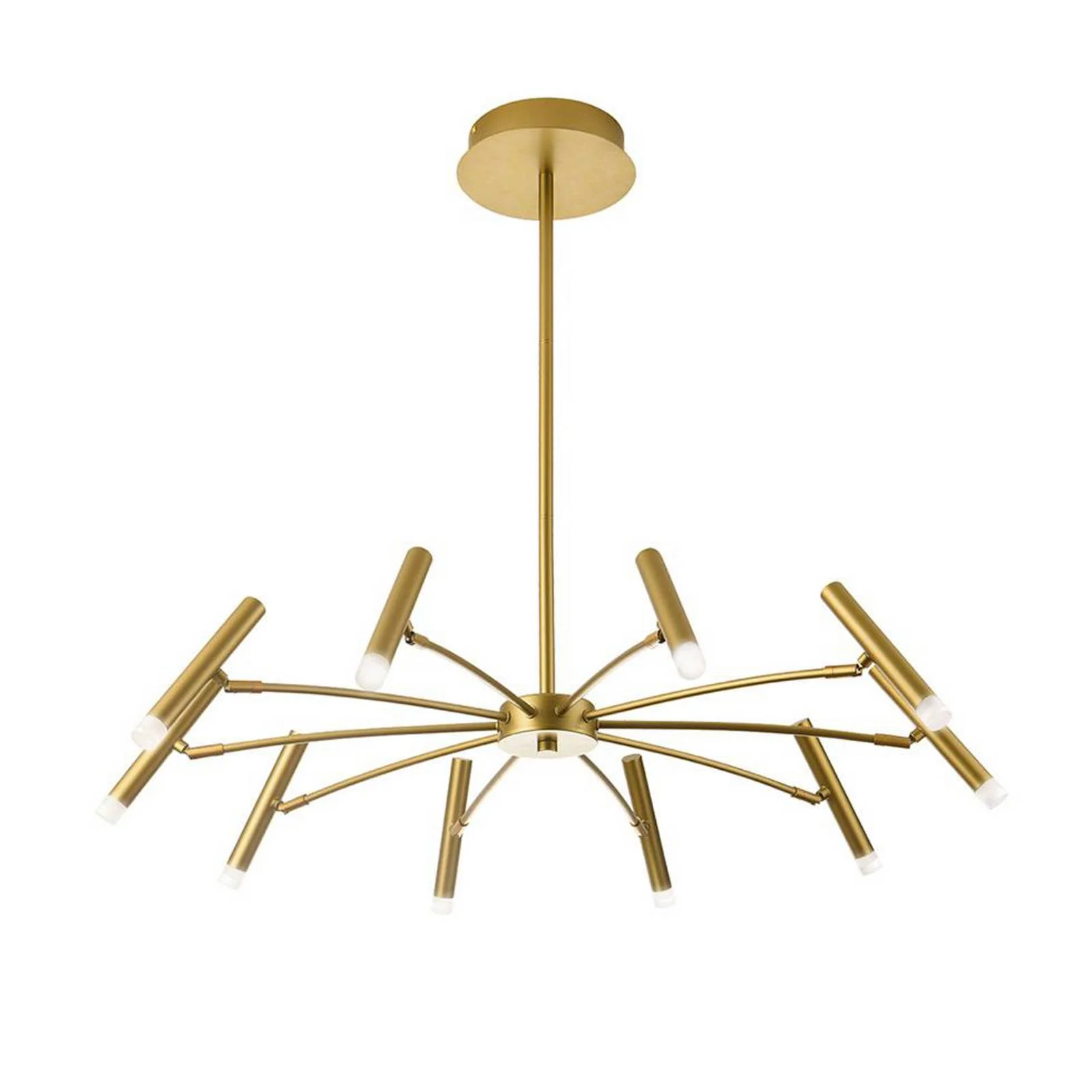 LED-Hängelampe Secret, goldfarben, Ø 80 cm, Metall, 10-flg. günstig online kaufen