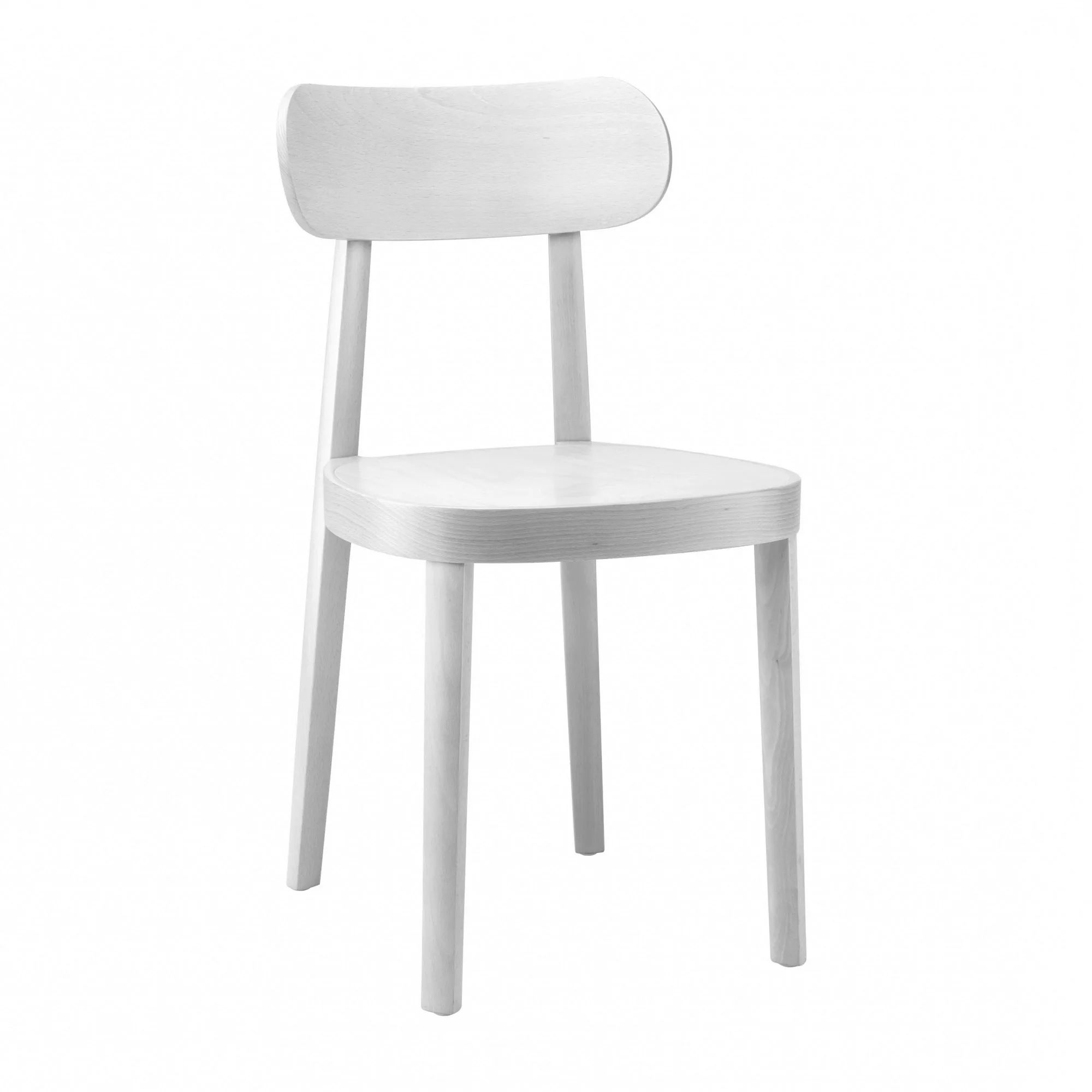 Thonet - 118 M Stuhl mit Muldensitz - weiß lasiert TP 200/Formsperrholz/BxH günstig online kaufen