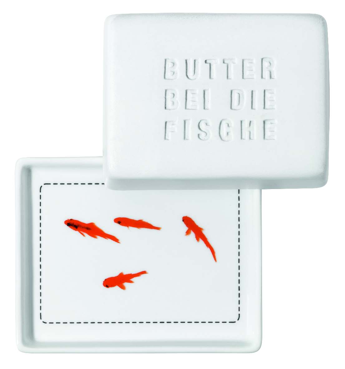 Breakfast - Butterdose Butter bei die Fische  klein günstig online kaufen