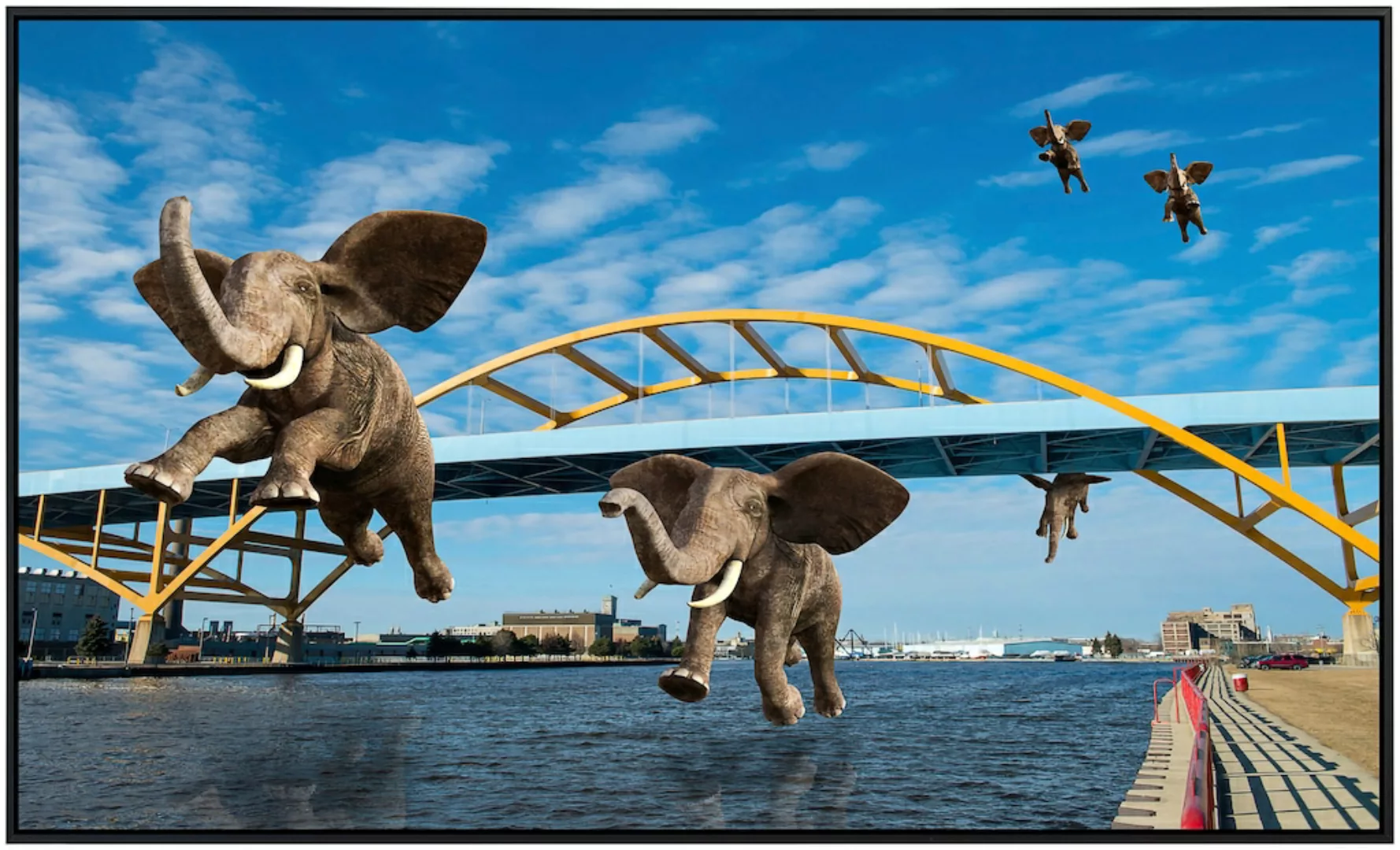 Papermoon Infrarotheizung »Surreale fliegende Elefanten«, sehr angenehme St günstig online kaufen