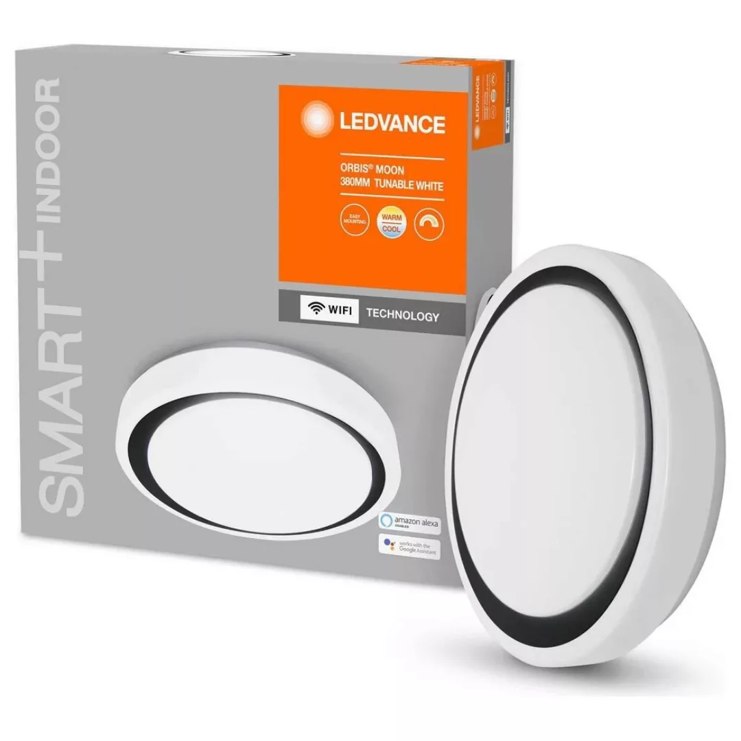 SMART+ LED Deckenleuchte in Weiß und Schwarz 24W 2500lm 380mm günstig online kaufen