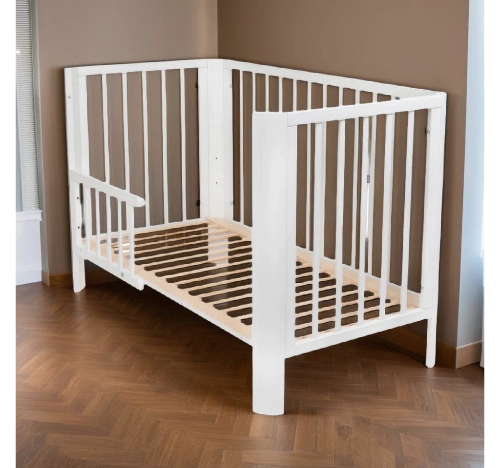 Babyhafen Kinderbett Gitterbett Adam Rausfallschutz 60x120, mit/ohne Matrat günstig online kaufen