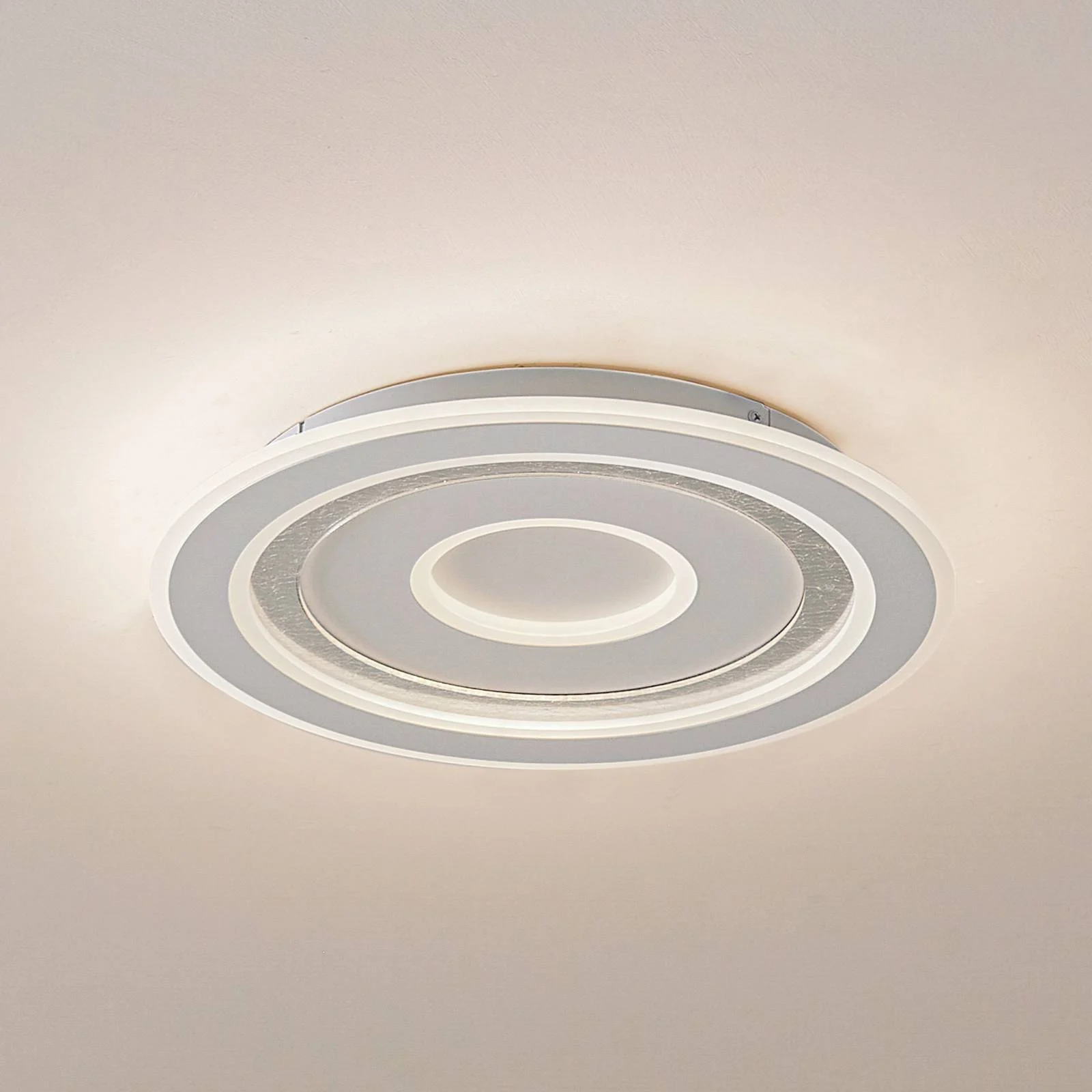 Lindby LED-Deckenleuchte Lorvik, Ø 40 cm, weiß, CCT, dimmbar günstig online kaufen