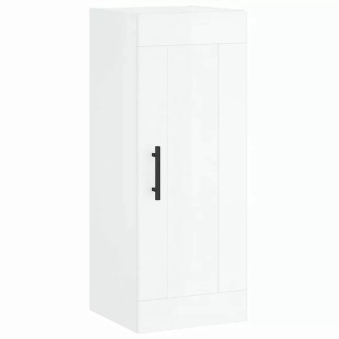 vidaXL Hängeschrank Wandschrank Hochglanz-Weiß 34,5x34x90 cm Holzwerkstoff günstig online kaufen