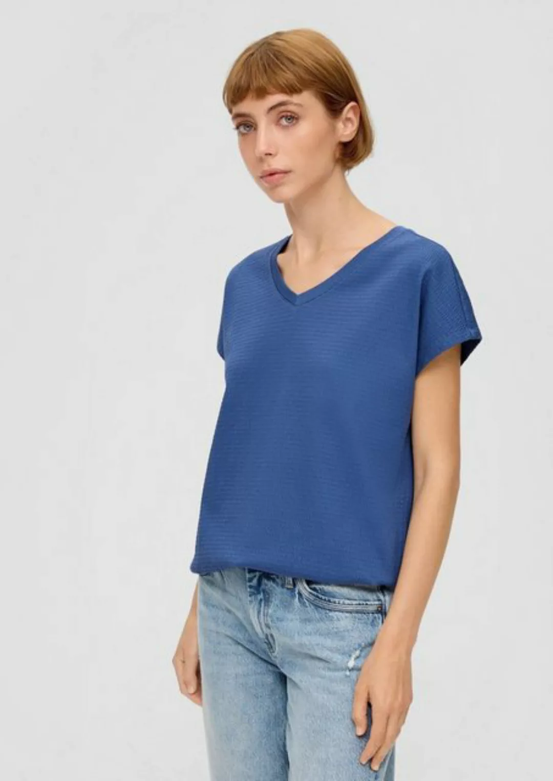 s.Oliver Kurzarmshirt O-Shaped Jerseyshirt günstig online kaufen
