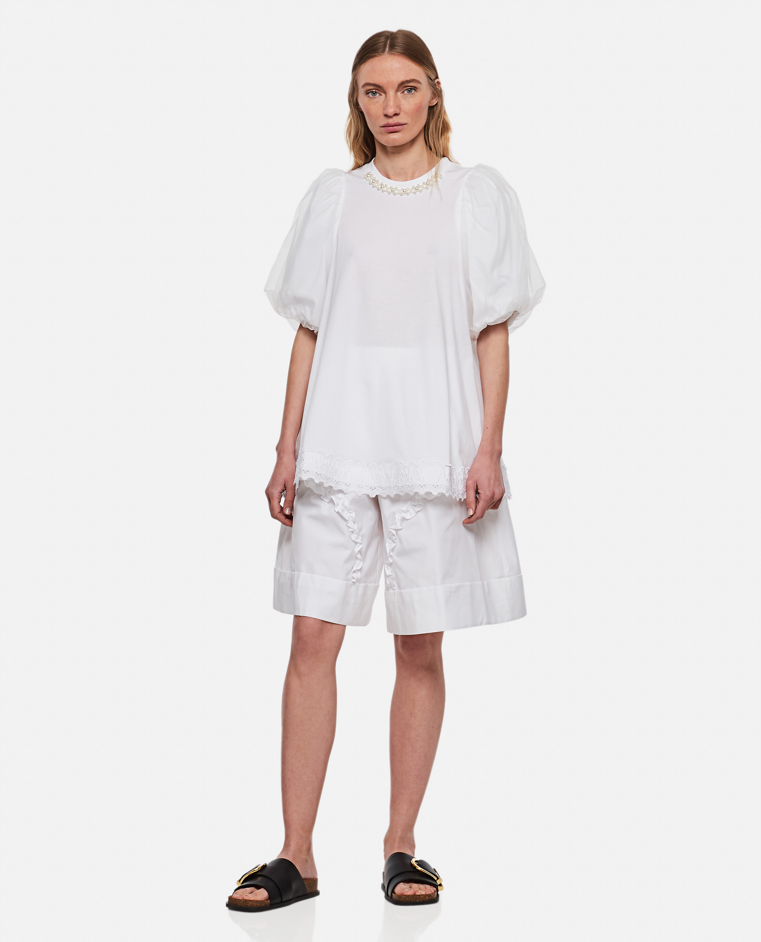 WIDE LEG COTTON POPLIN SHORTS günstig online kaufen