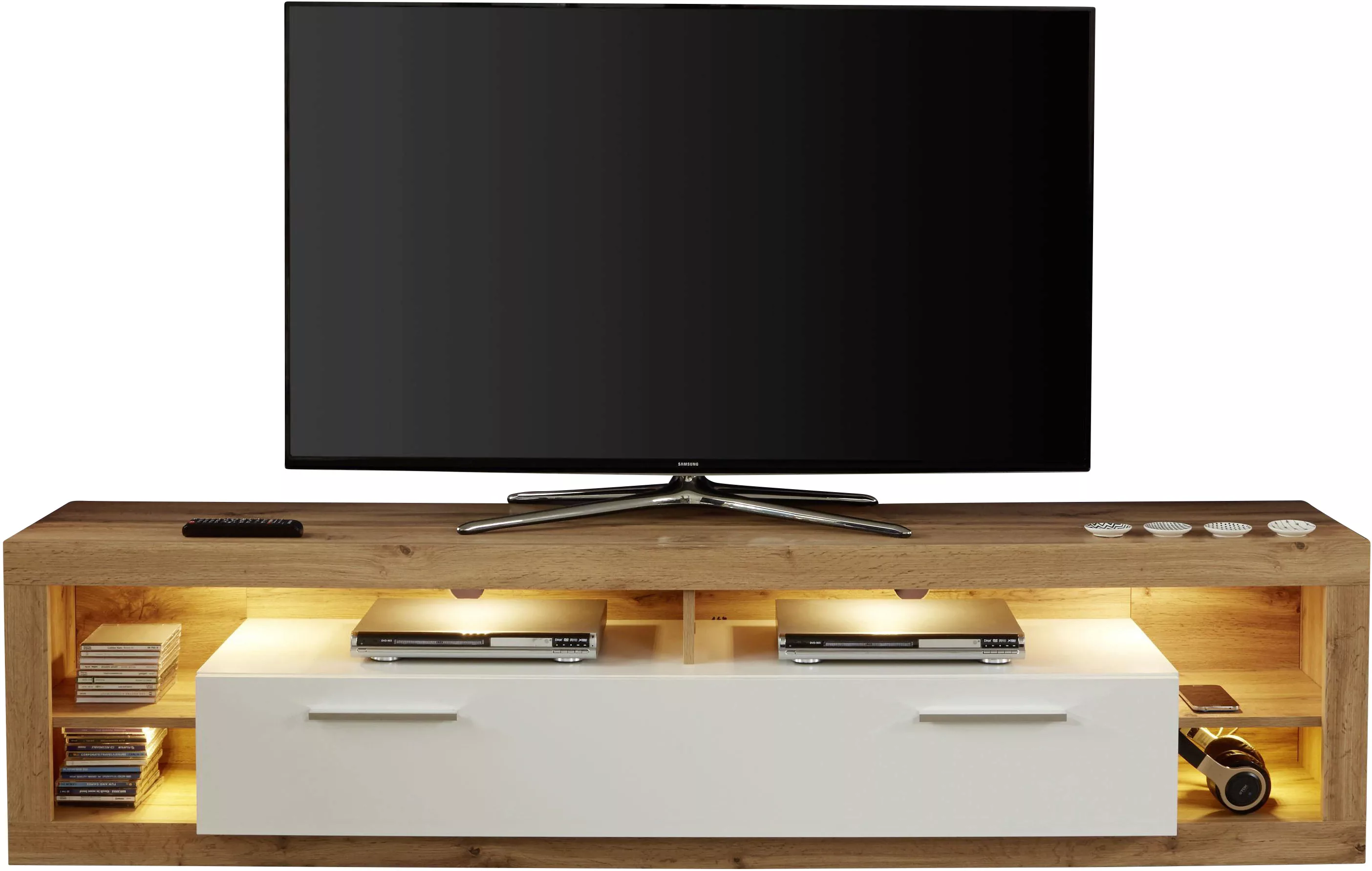 INOSIGN Lowboard "Gwendolyn", (1 St.), TV Schrank,weiße Hochglanzfronten, T günstig online kaufen