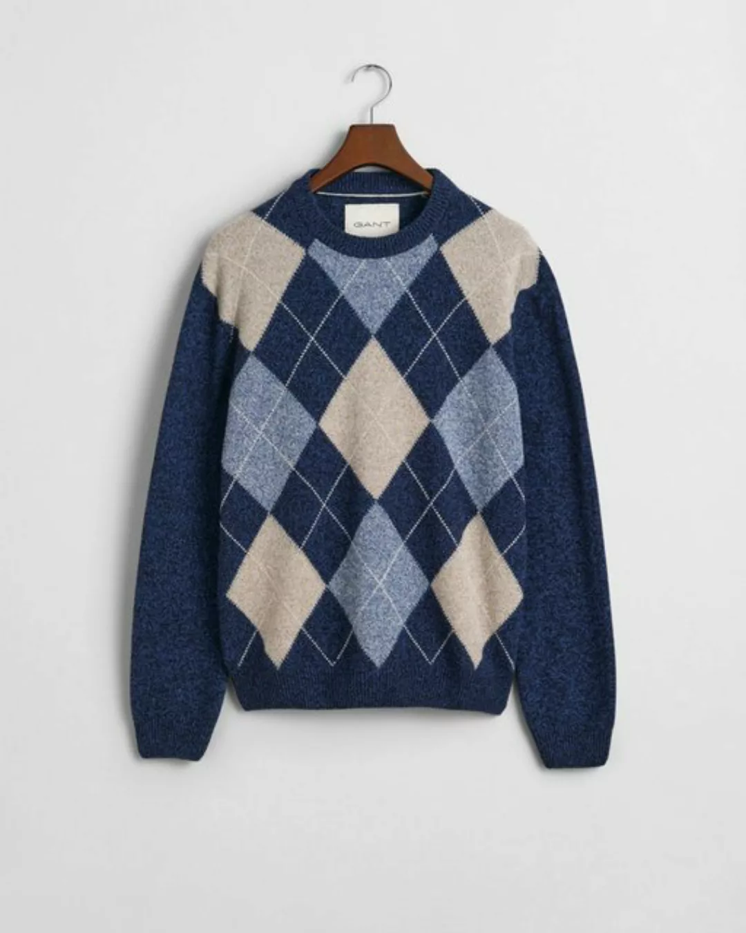 Gant Pullover Argyle Navy - Größe XXL günstig online kaufen