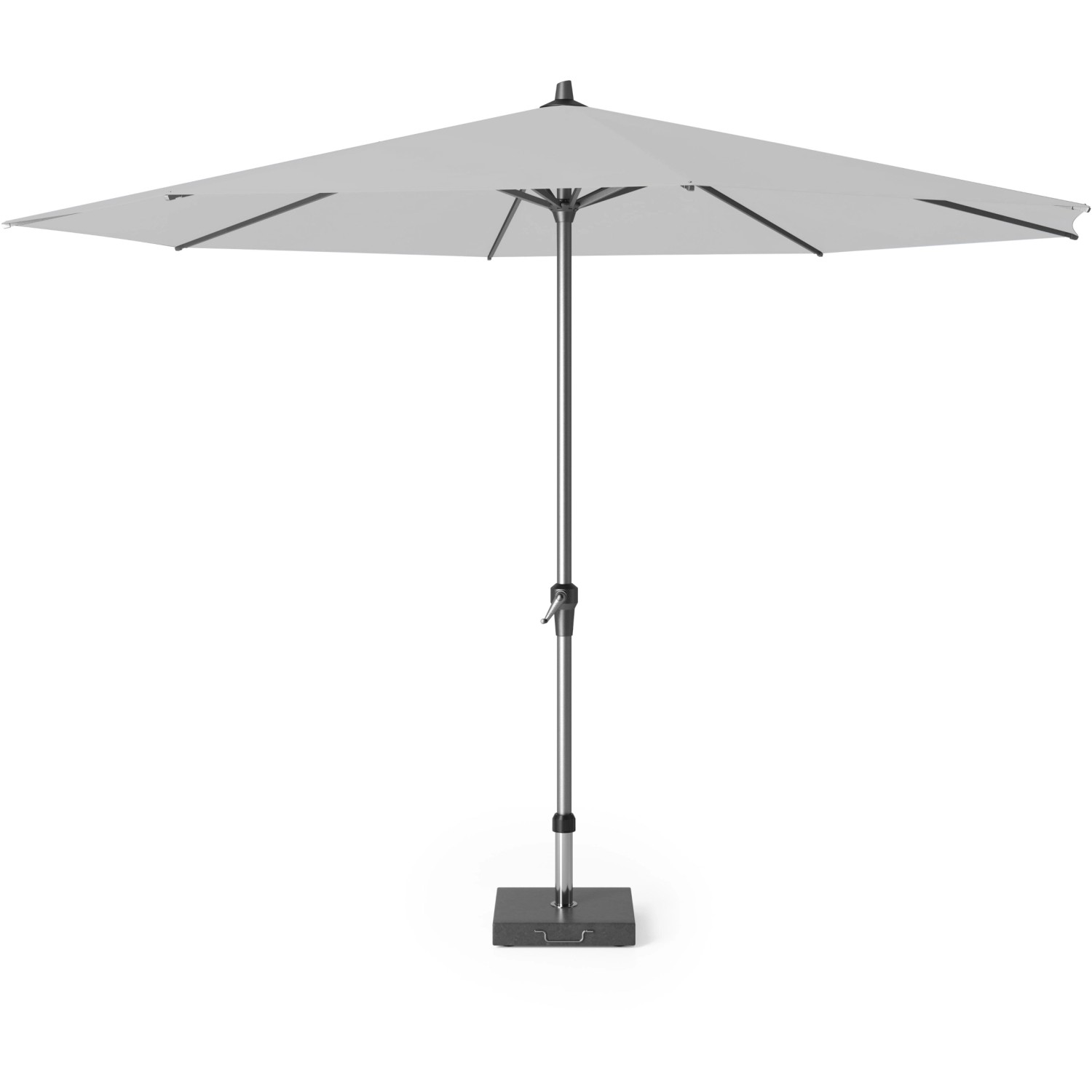 Siena Garden Marktschirm Avio Ø 350 cm Grau mit Kurbelmechanik günstig online kaufen