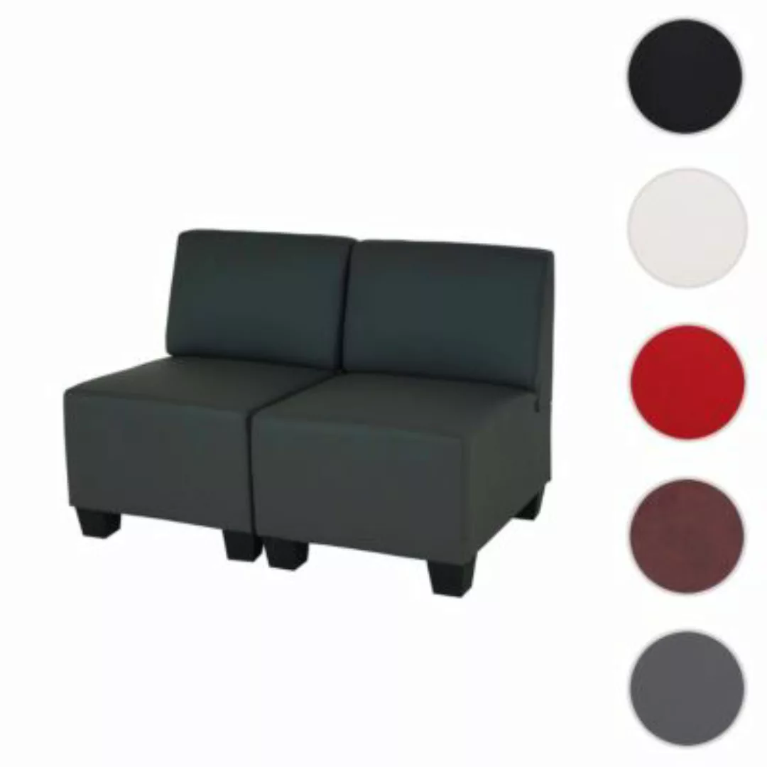 HWC Mendler Modular 2-Sitzer Sofa grau günstig online kaufen