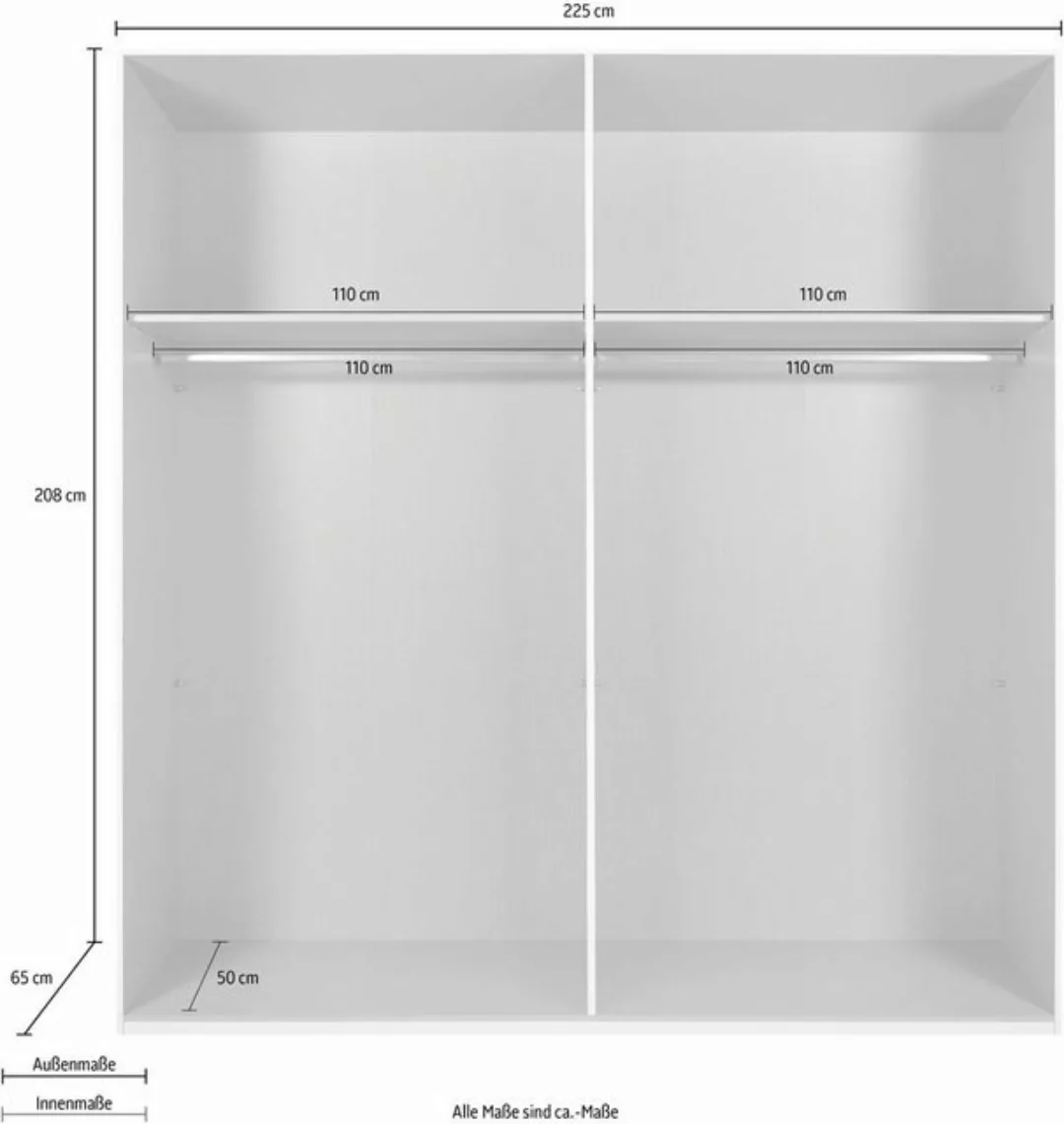 Wimex Schwebetürenschrank "Ernesto", mit farbigen Glaselementen günstig online kaufen