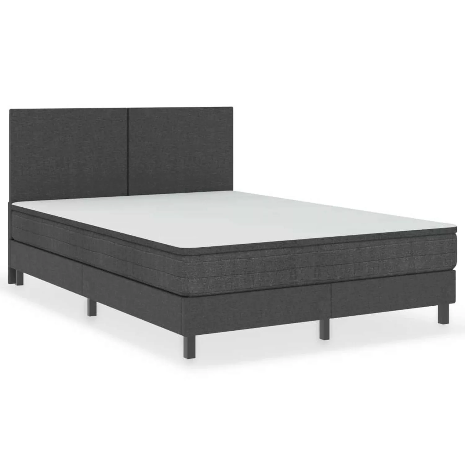 vidaXL Boxspringbett Boxspringbett Dunkelgrau Stoff 180x200 cm Doppelbett B günstig online kaufen