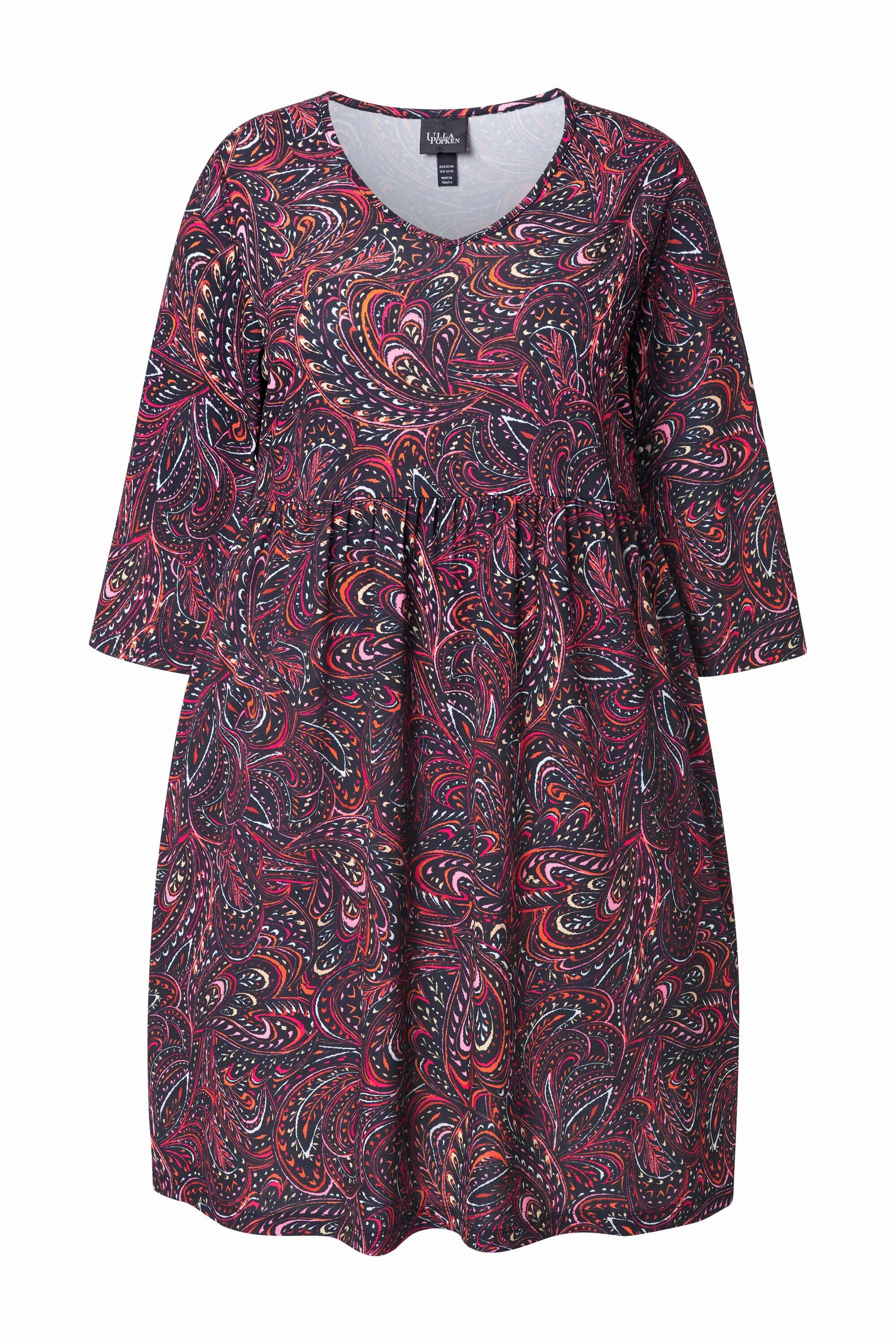 Ulla Popken Maxikleid Longshirt Paisley A-Linie günstig online kaufen