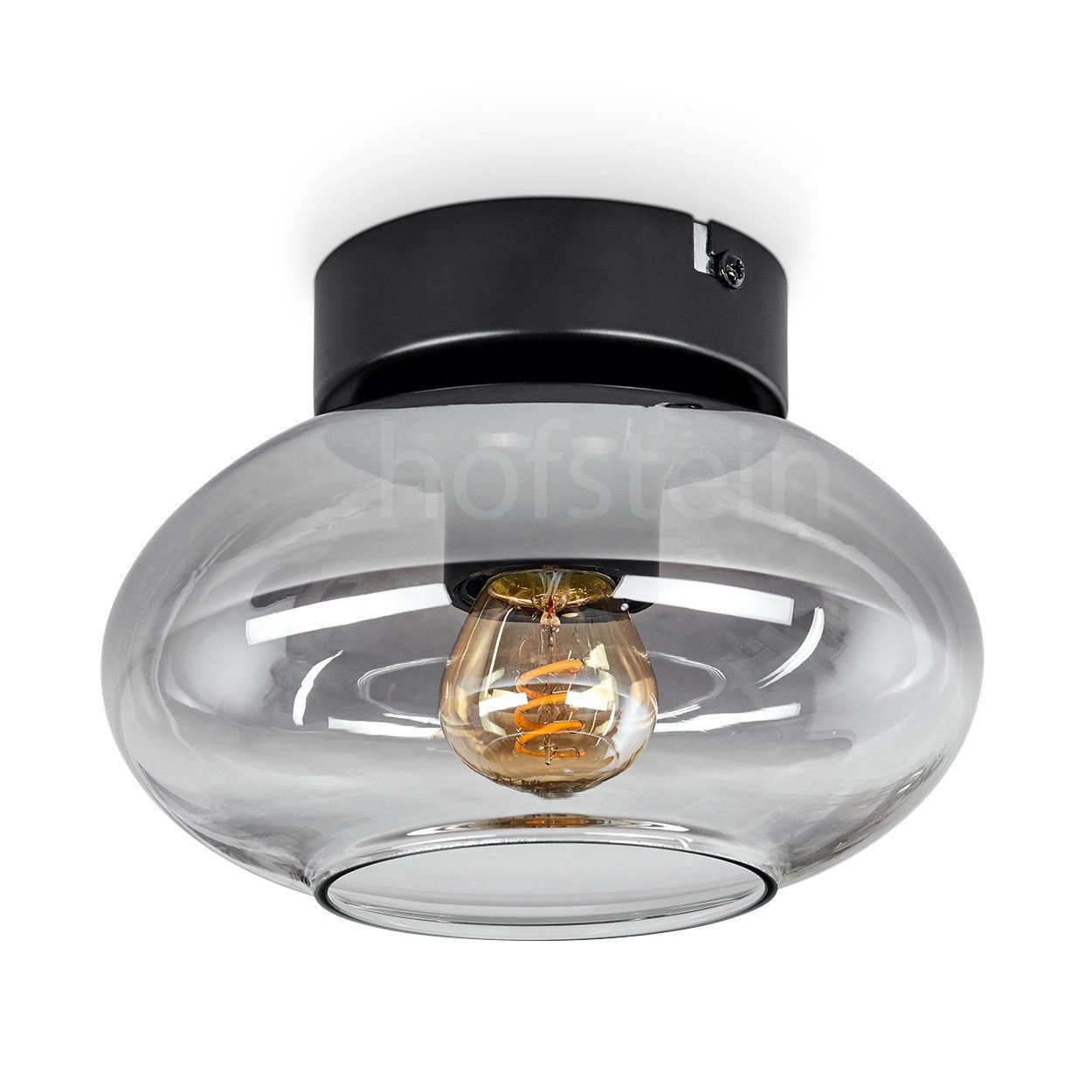 hofstein Deckenleuchte moderne Deckenlampe aus Metall/Glas günstig online kaufen