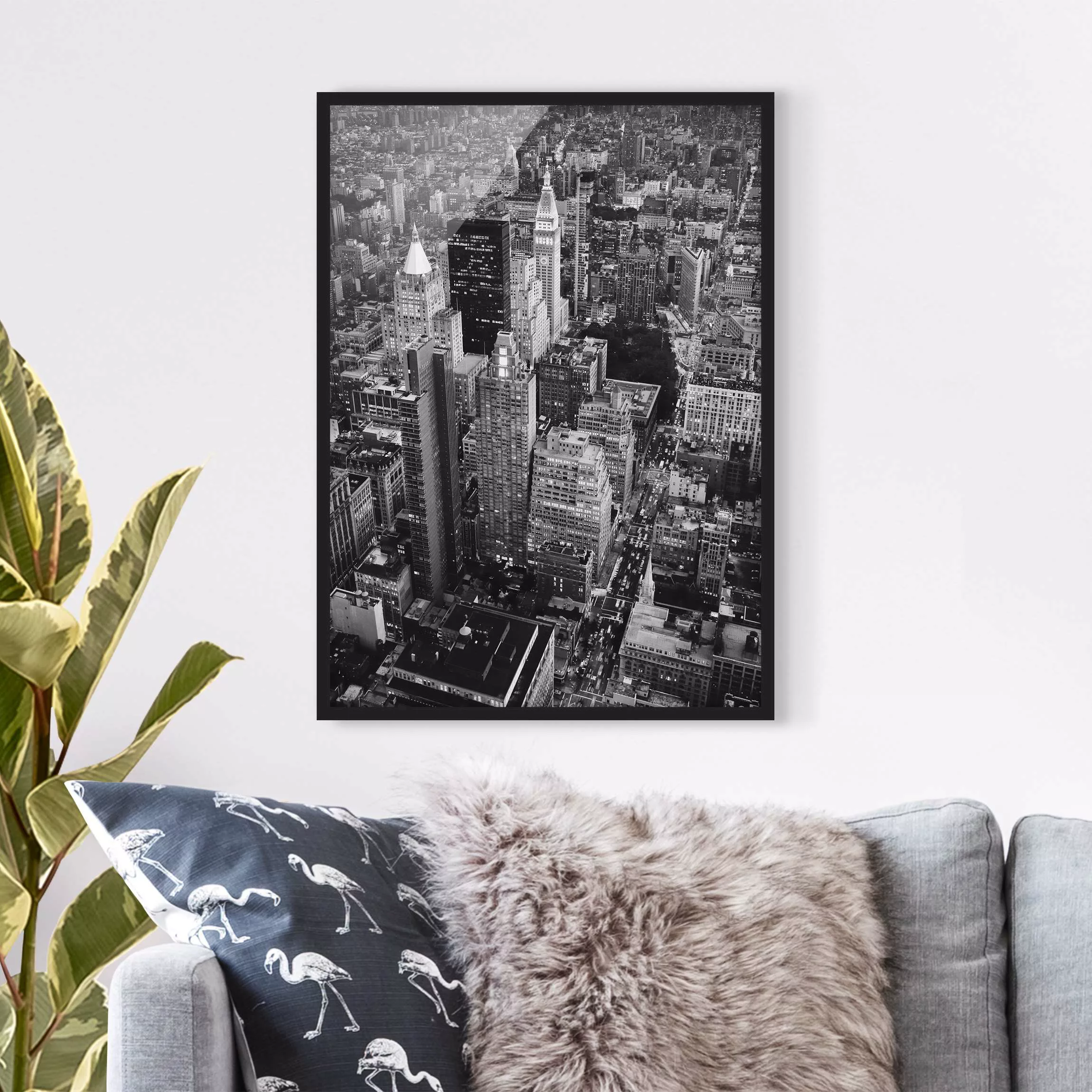 Bild mit Rahmen Architektur & Skyline - Hochformat Big Apple II günstig online kaufen