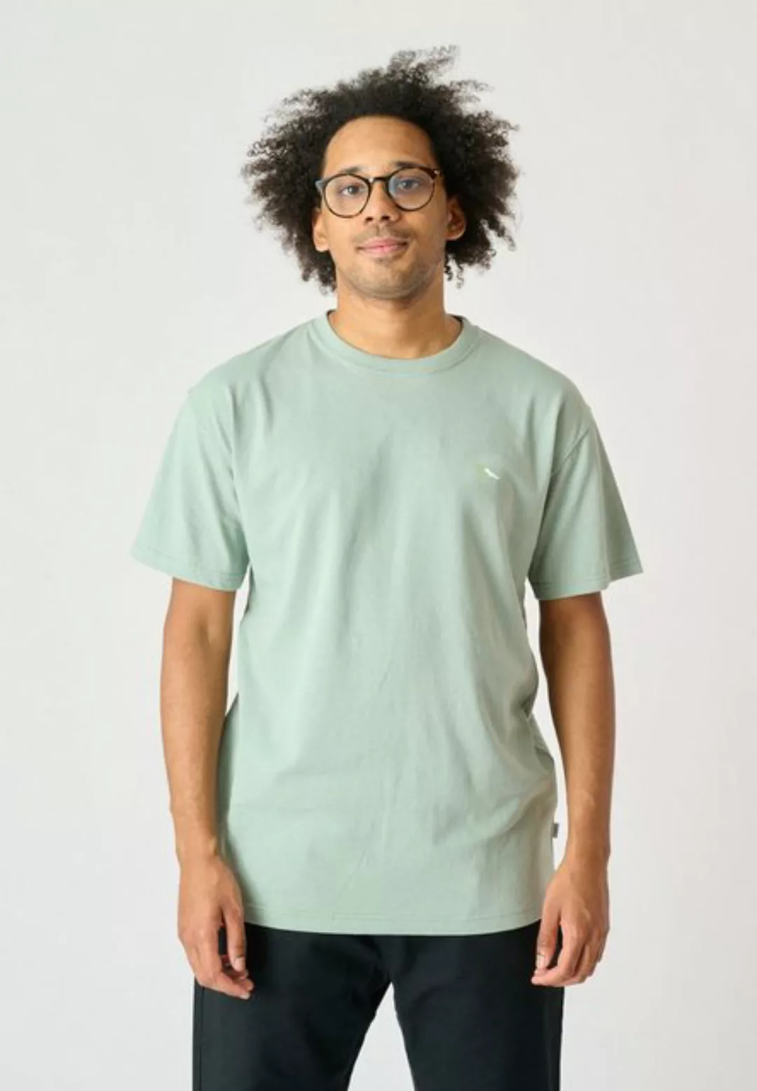 Cleptomanicx T-Shirt Embroidery Gull Mono mit lockerem Schnitt günstig online kaufen