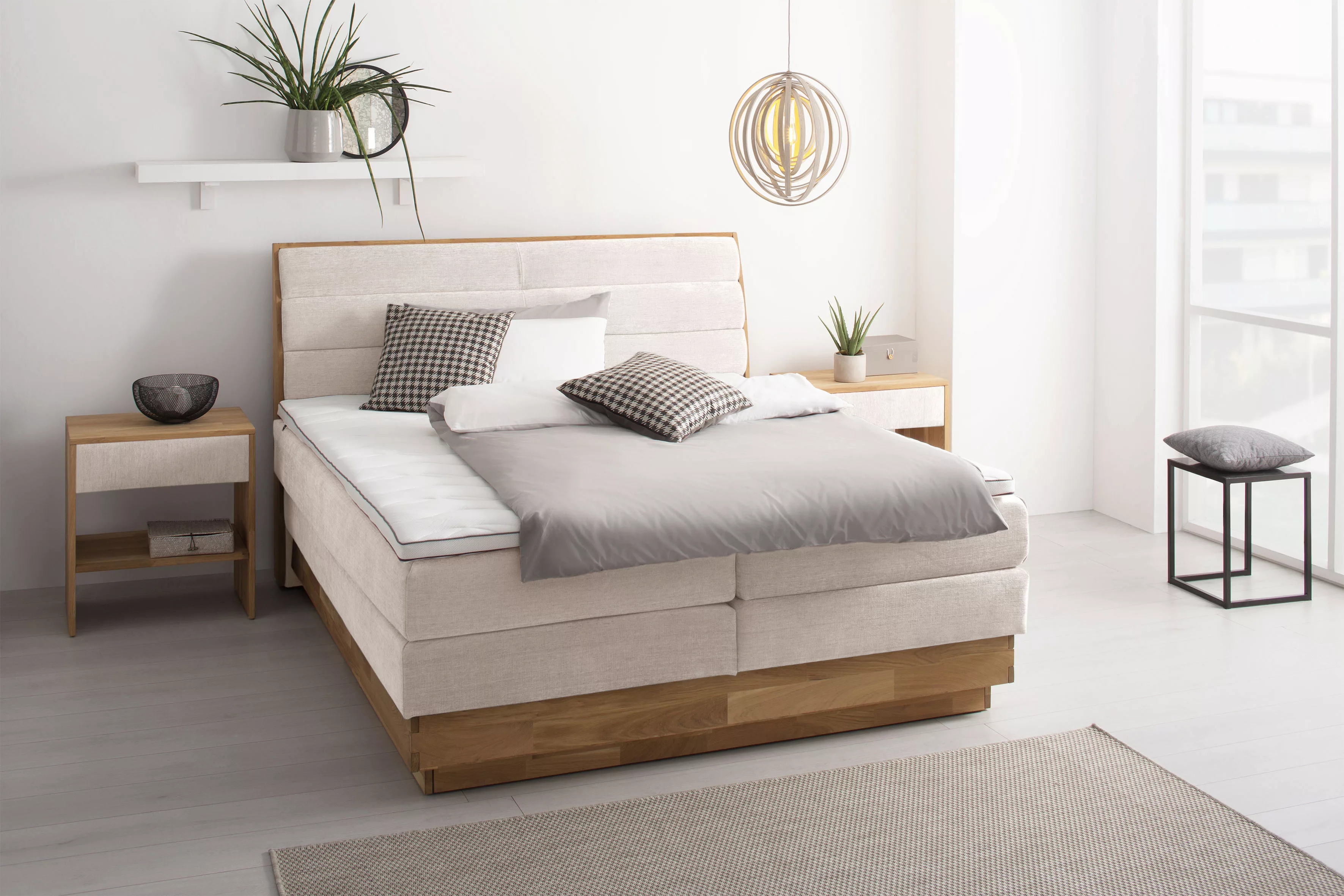 OTTO products Boxspringbett, LED-Beleuchtung, mit zertifizierten, recycelte günstig online kaufen