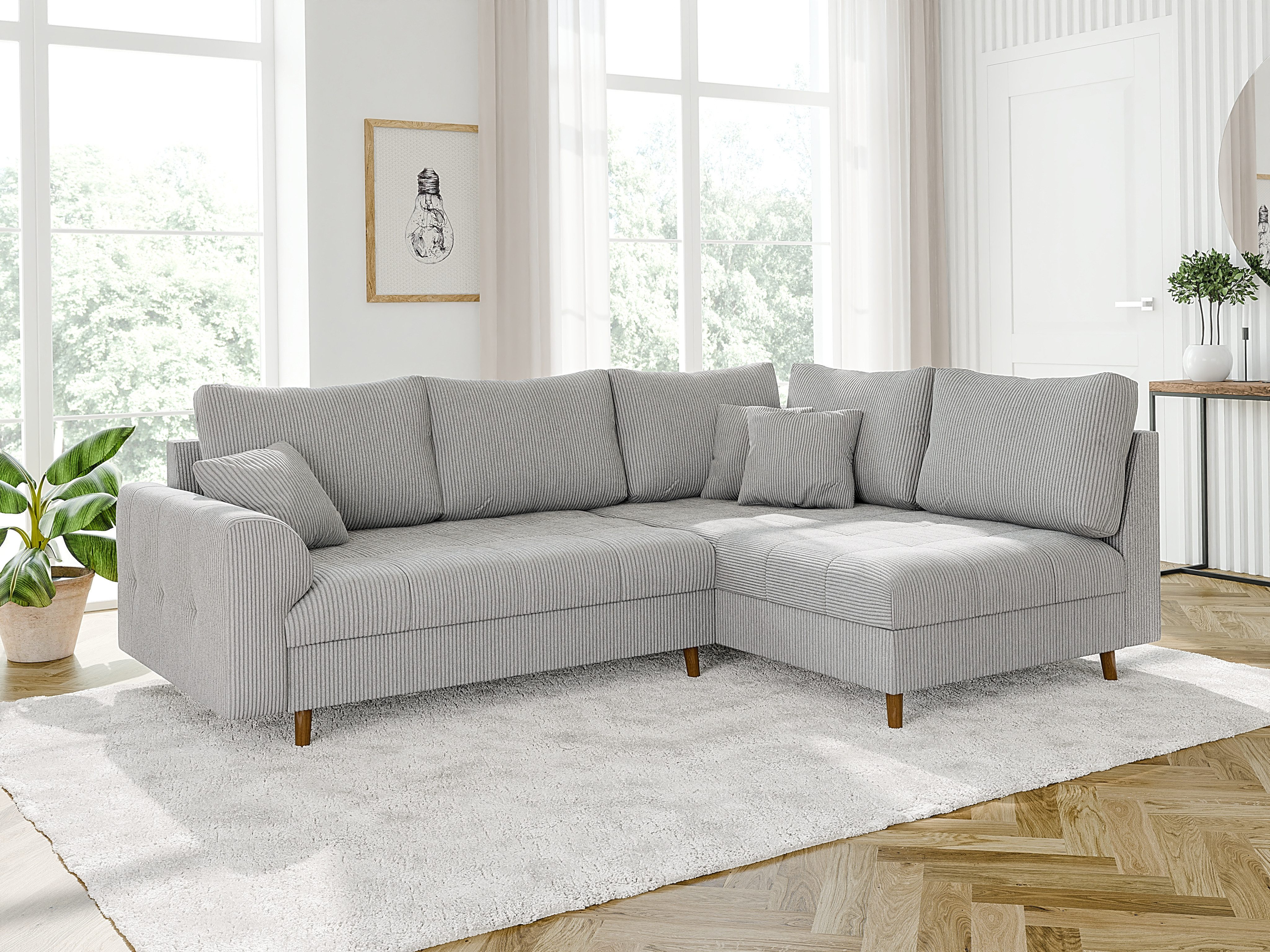 S-Style Möbel Ecksofa Zara mit Braun günstig online kaufen