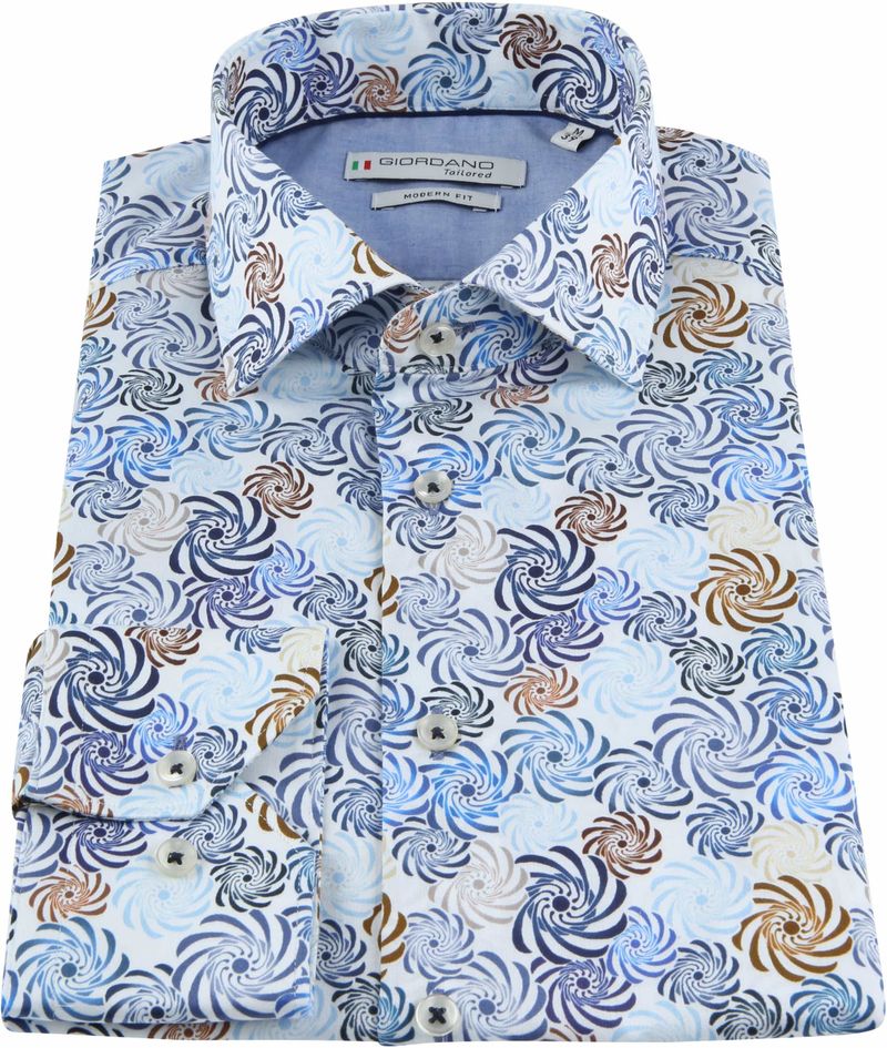 Giordano Hemd Spirale Blau - Größe 39 günstig online kaufen