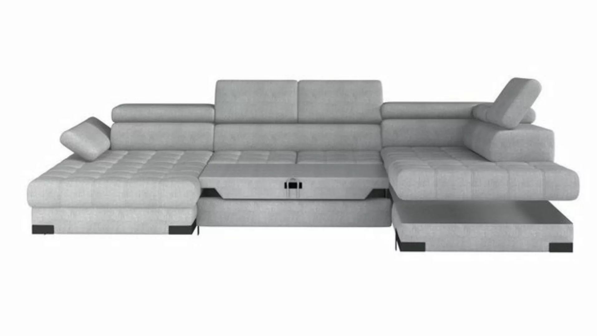 Sofa Dreams Wohnlandschaft Selva XL, Strukturstoff, grau, mit Bettfunktion, günstig online kaufen