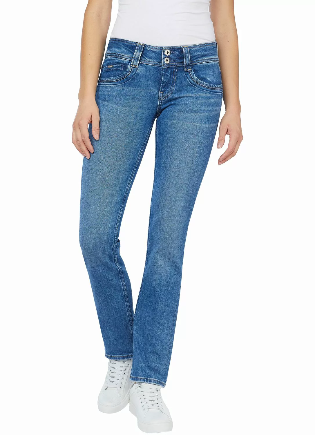 Pepe Jeans Damen Jeans GEN - Regular Fit - Blau - Light Blue Denim günstig online kaufen